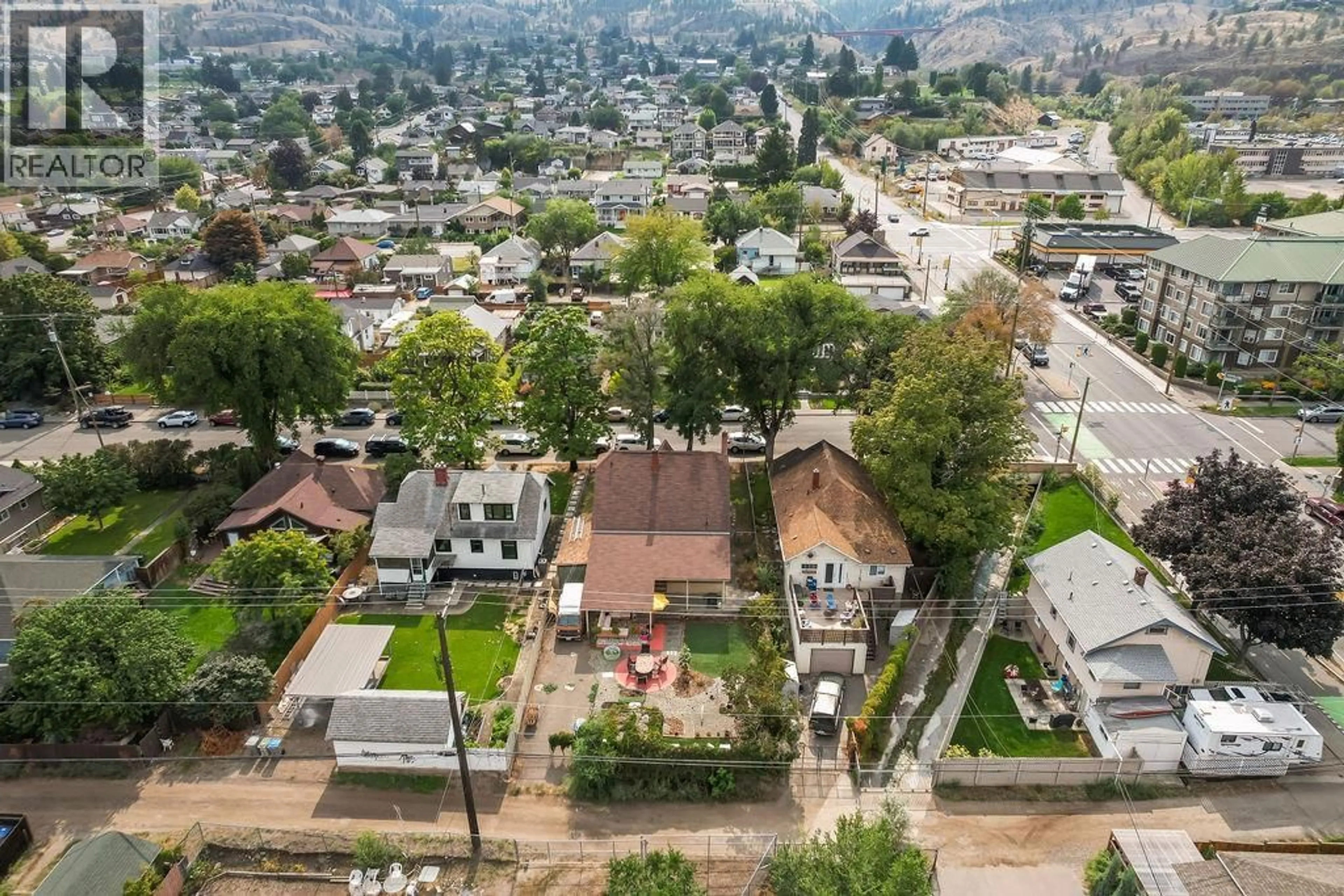 A pic from outside/outdoor area/front of a property/back of a property/a pic from drone, mountain view for 620 NICOLA STREET, Kamloops British Columbia V2C2R2