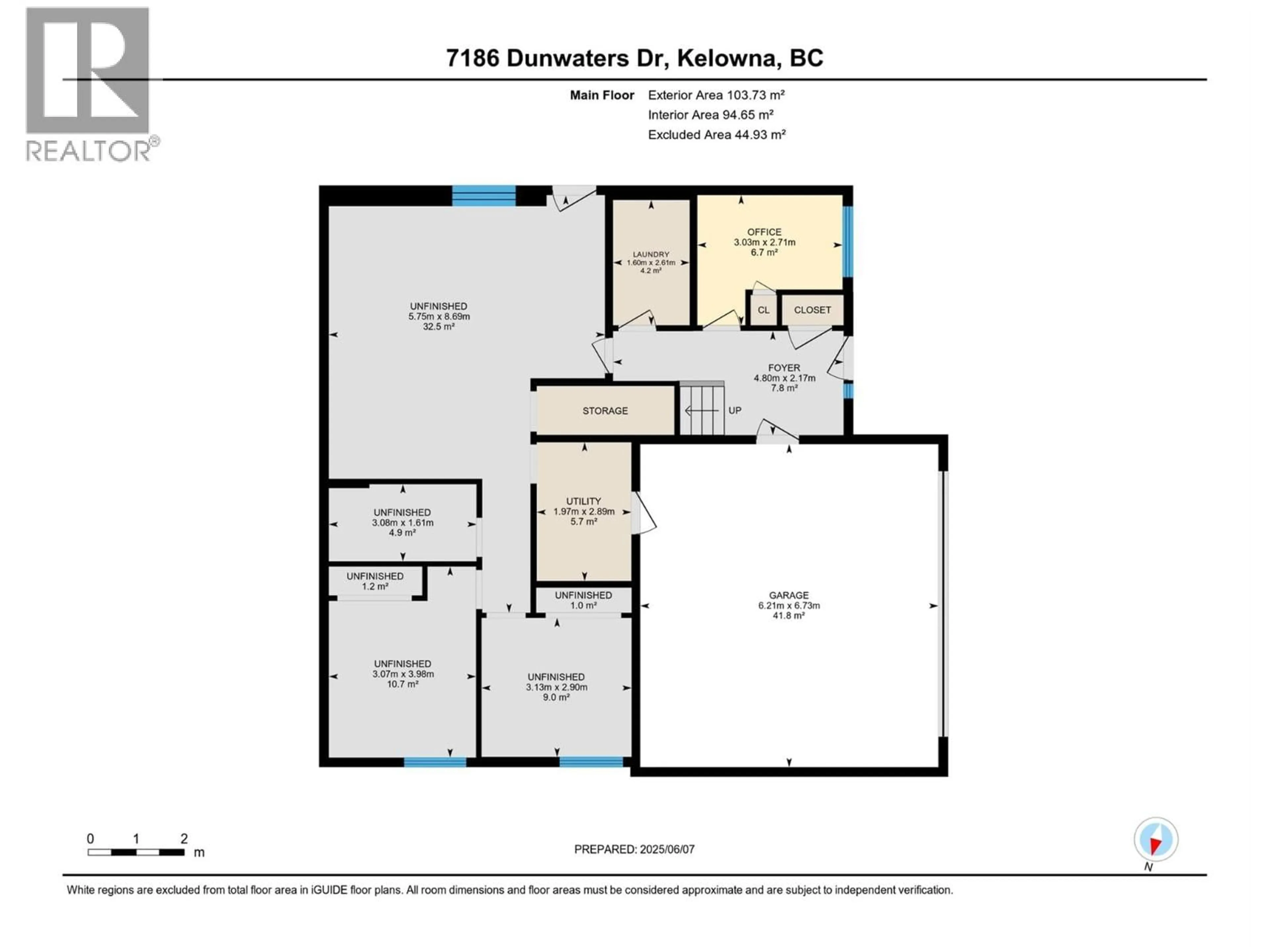 Floor plan for 7186 DUNWATERS ROAD, Kelowna British Columbia V1Z3W5