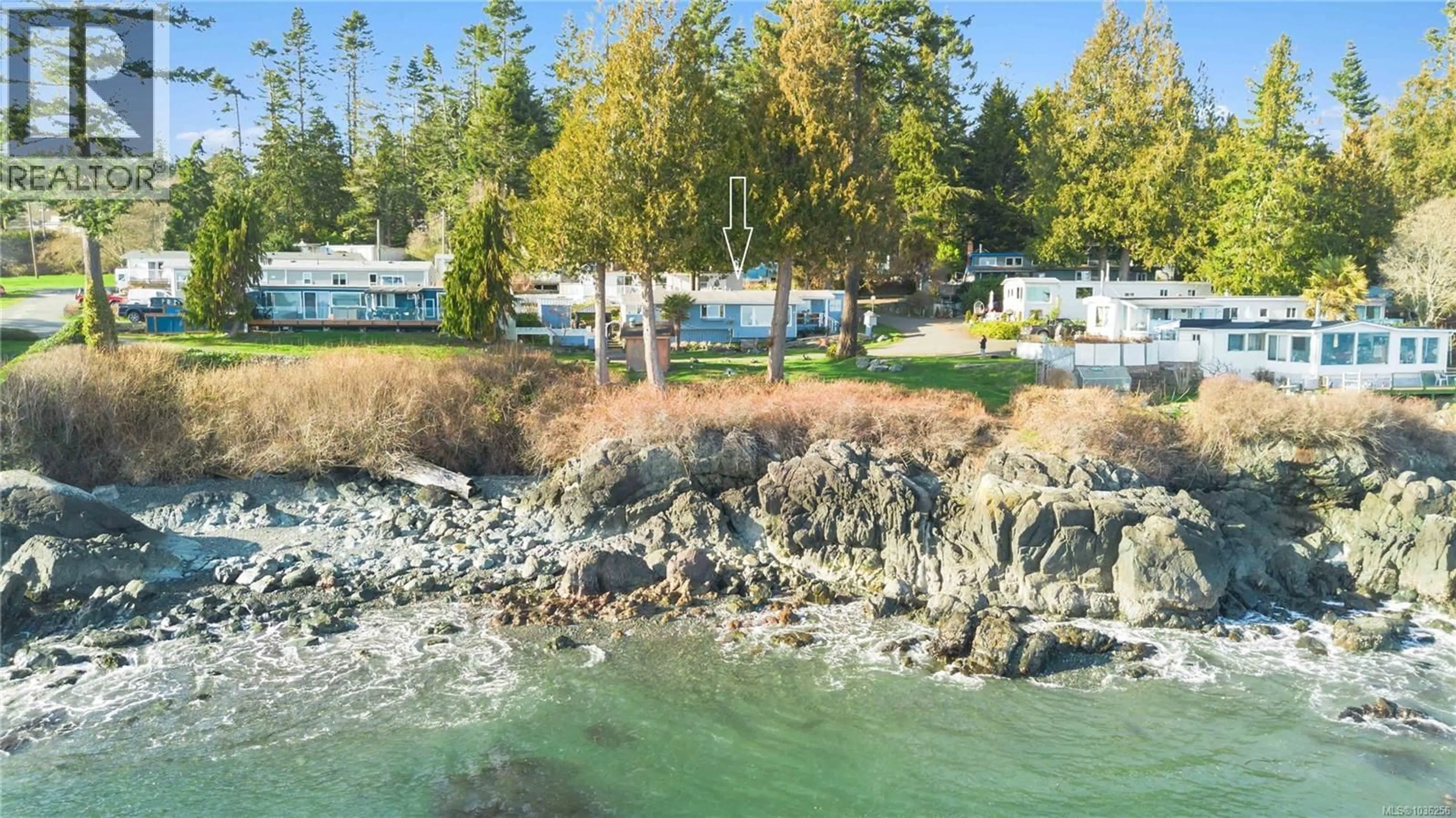 A pic from outside/outdoor area/front of a property/back of a property/a pic from drone, water/lake/river/ocean view for 10 - 8177 WEST COAST ROAD, Sooke British Columbia V9Z1E2