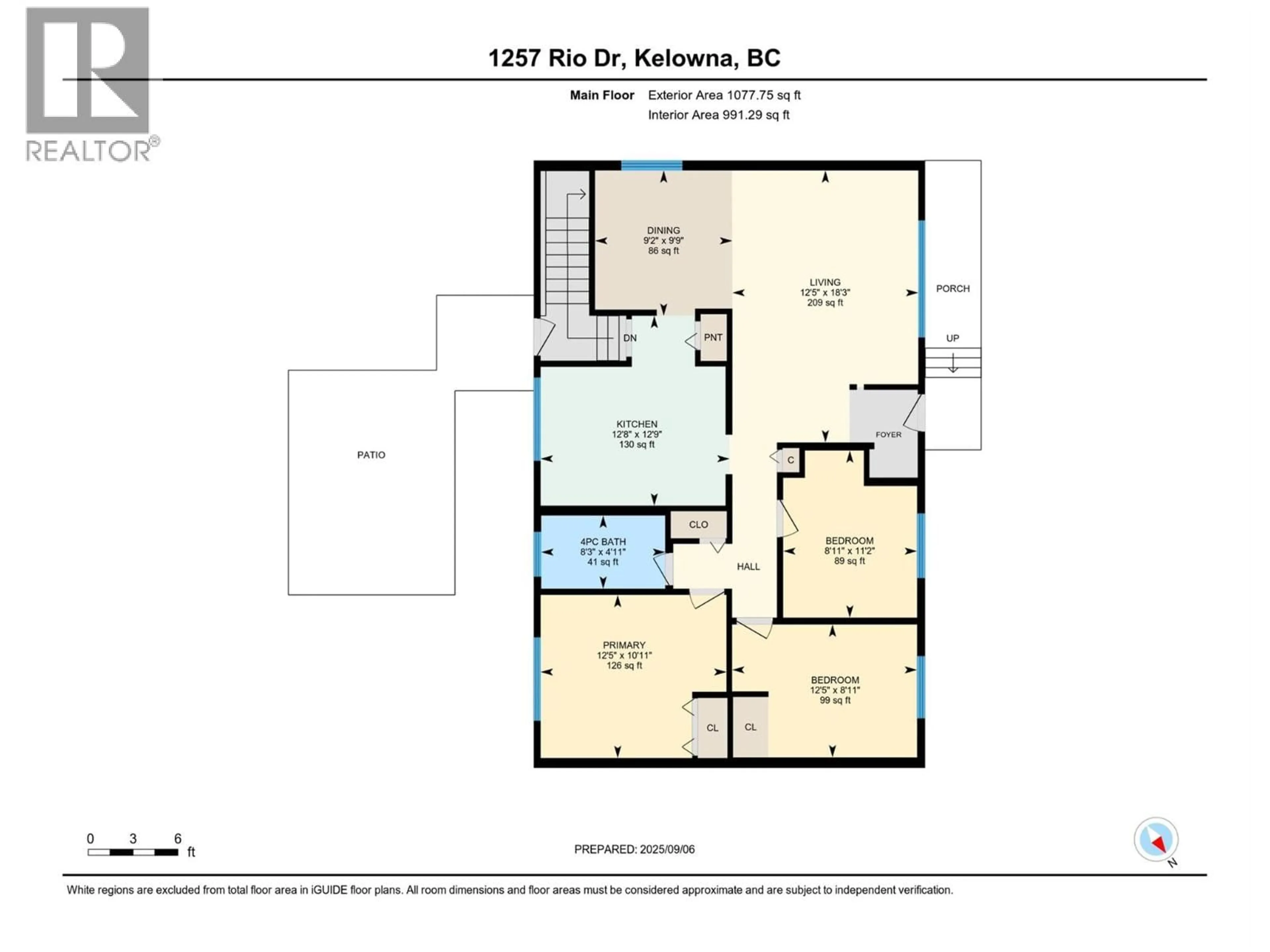 Floor plan for RIO DRIVE, Kelowna British Columbia V1V1E2