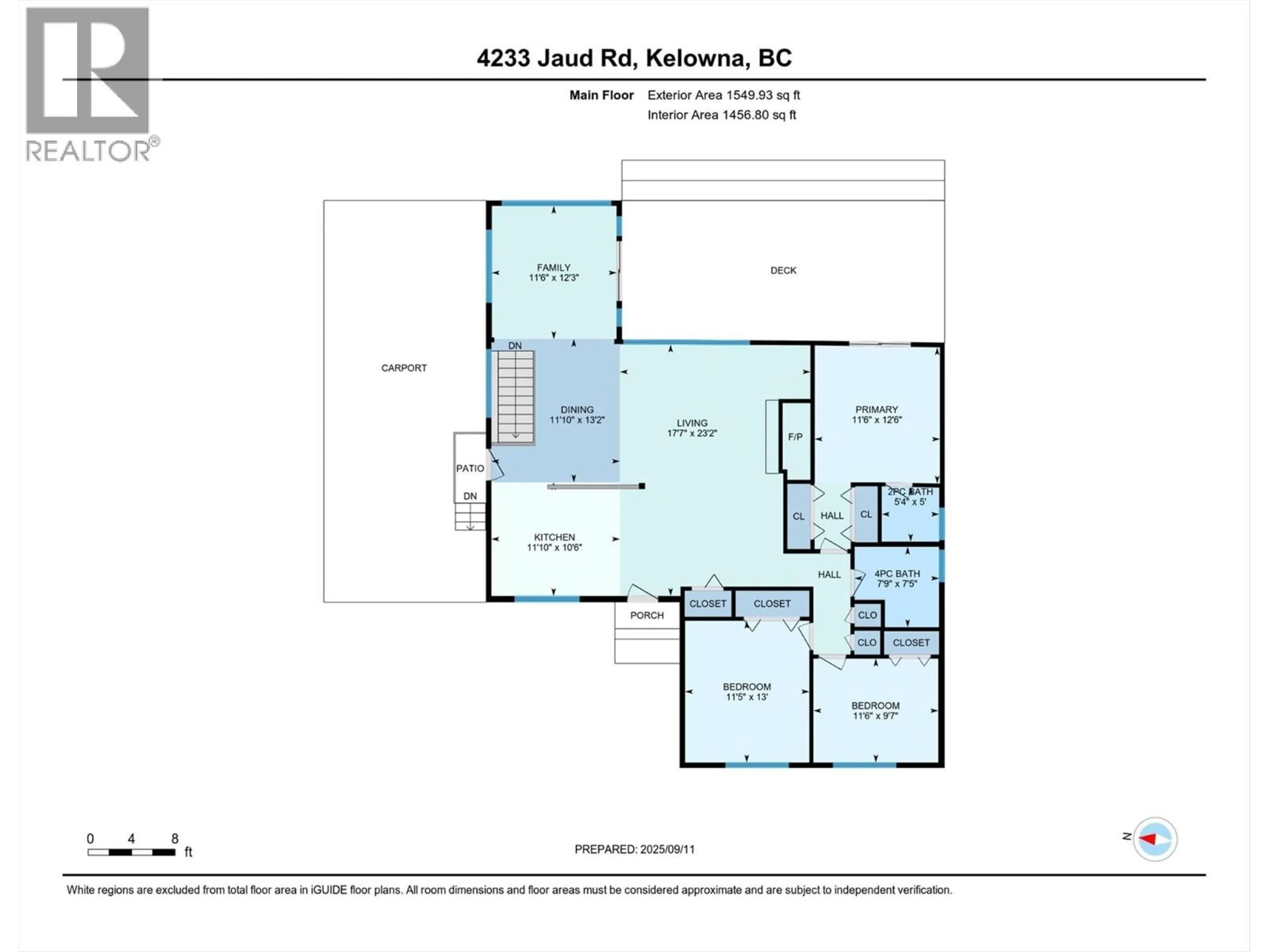 Floor plan for 4233 JAUD ROAD, Kelowna British Columbia V1W4C5