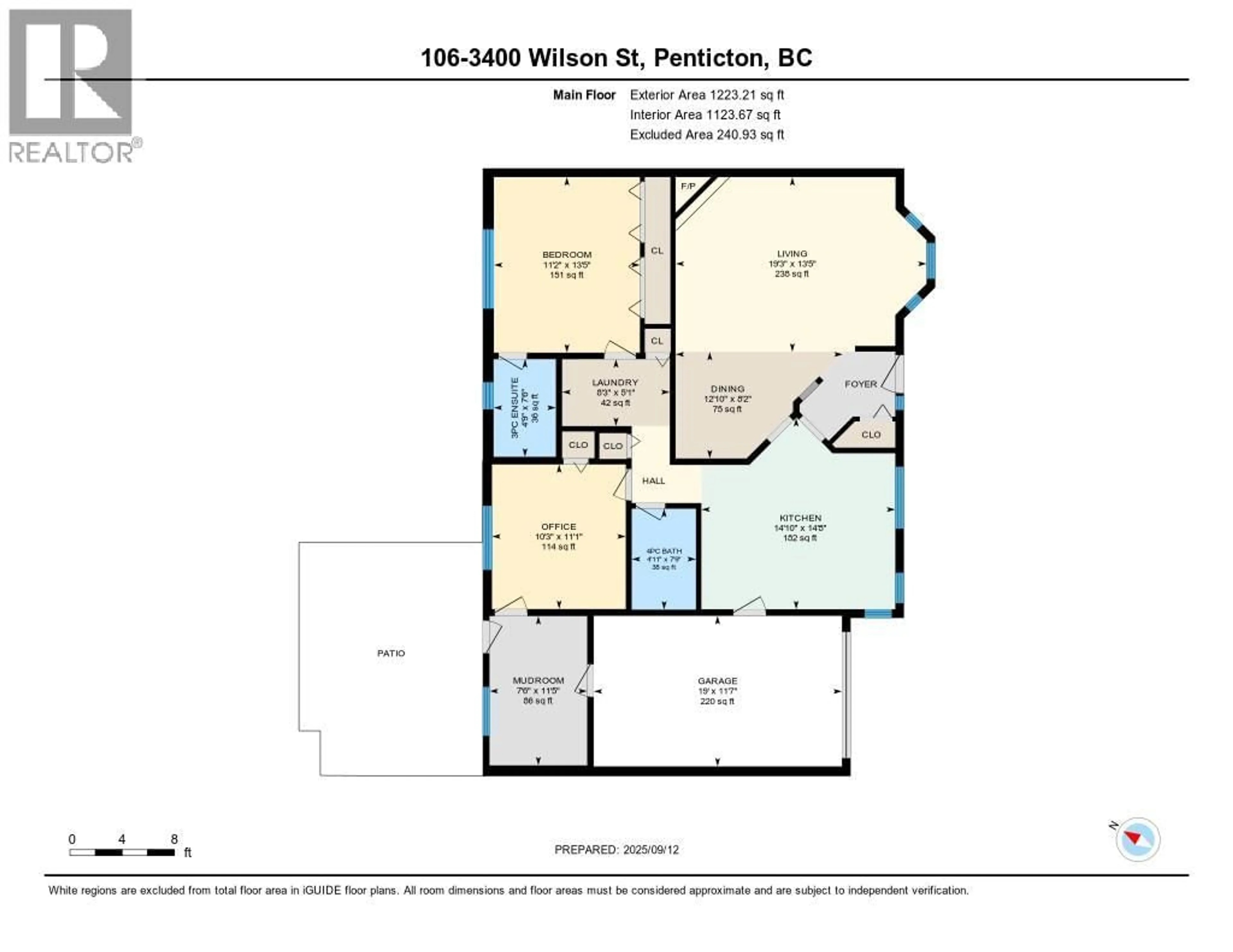 Floor plan for 106 - 3400 WILSON STREET, Penticton British Columbia V2A8E3