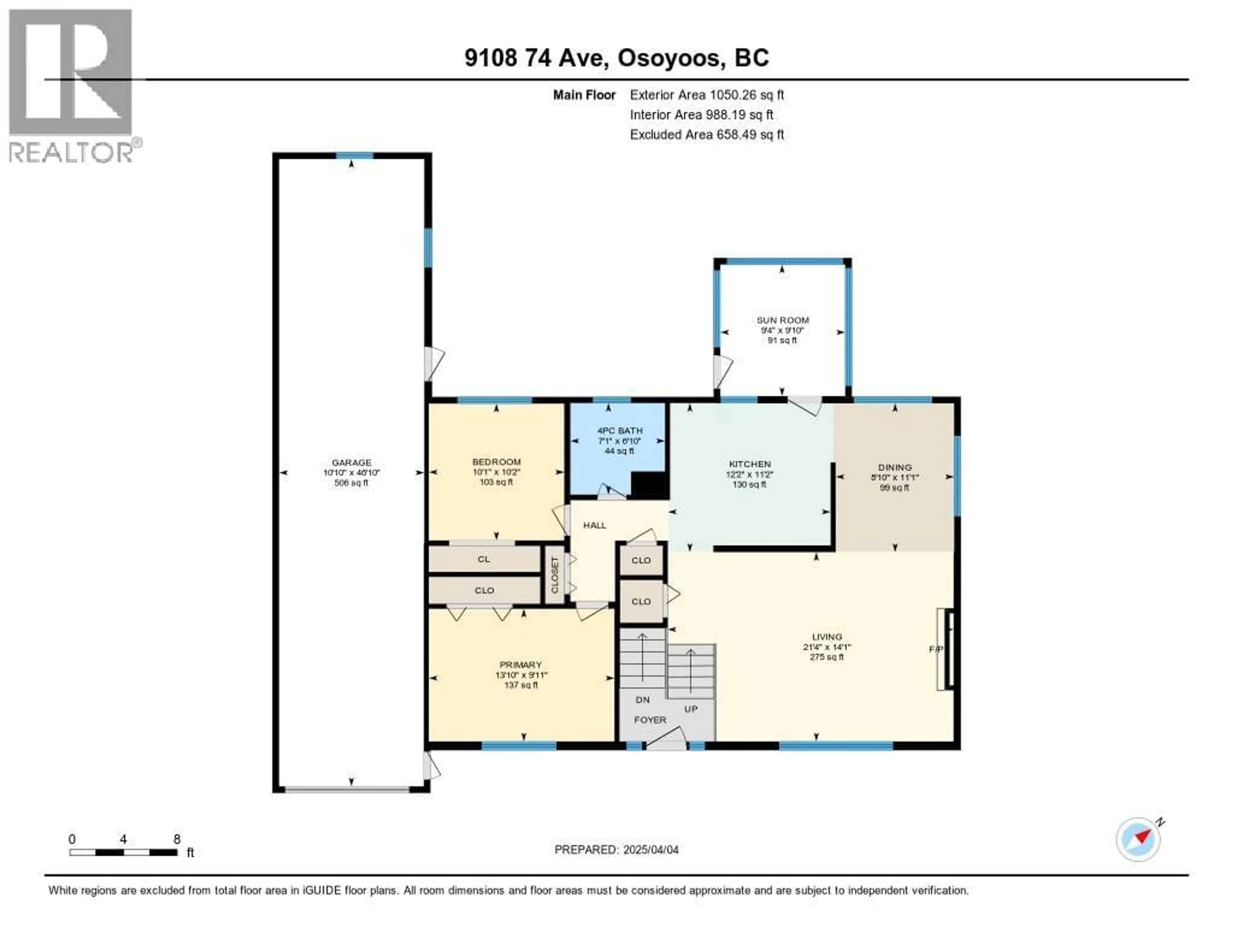 Floor plan for 9108 74TH AVENUE, Osoyoos British Columbia V0H1V0