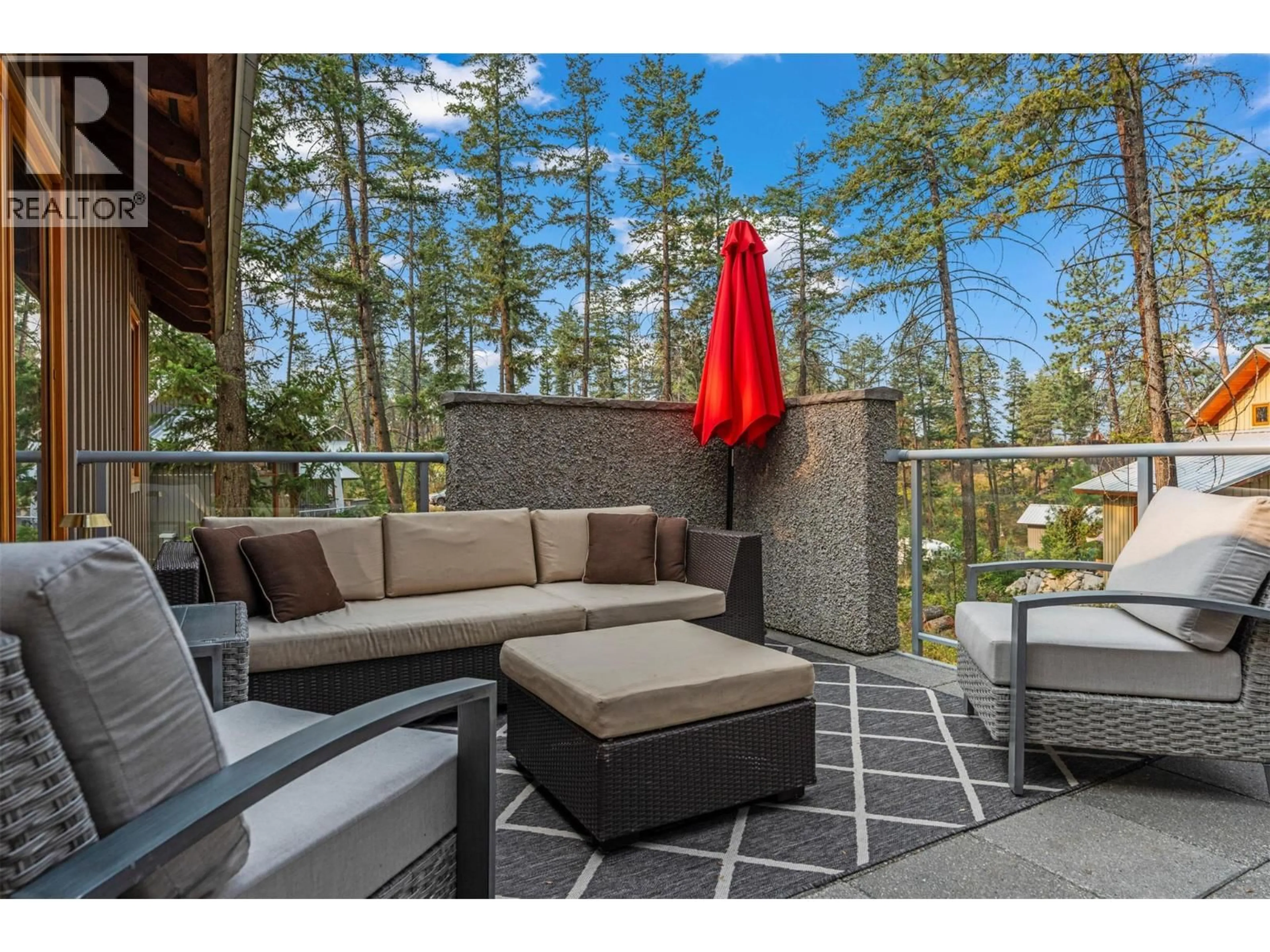 Patio, forest/trees view for 67 - 9845 EASTSIDE ROAD, Vernon British Columbia V1H1Z2