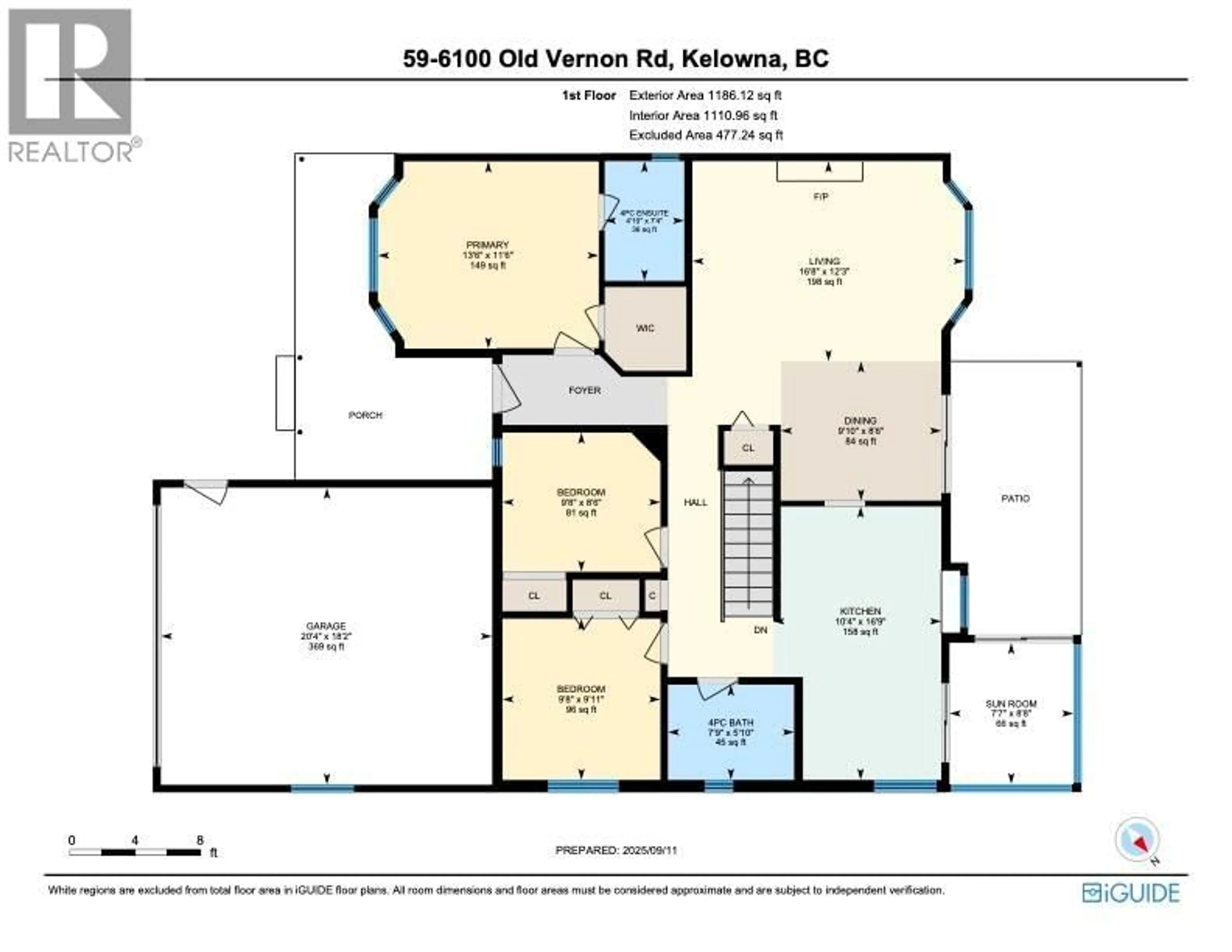 Floor plan for 59 - 6100 OLD VERNON ROAD, Kelowna British Columbia V1X7T8