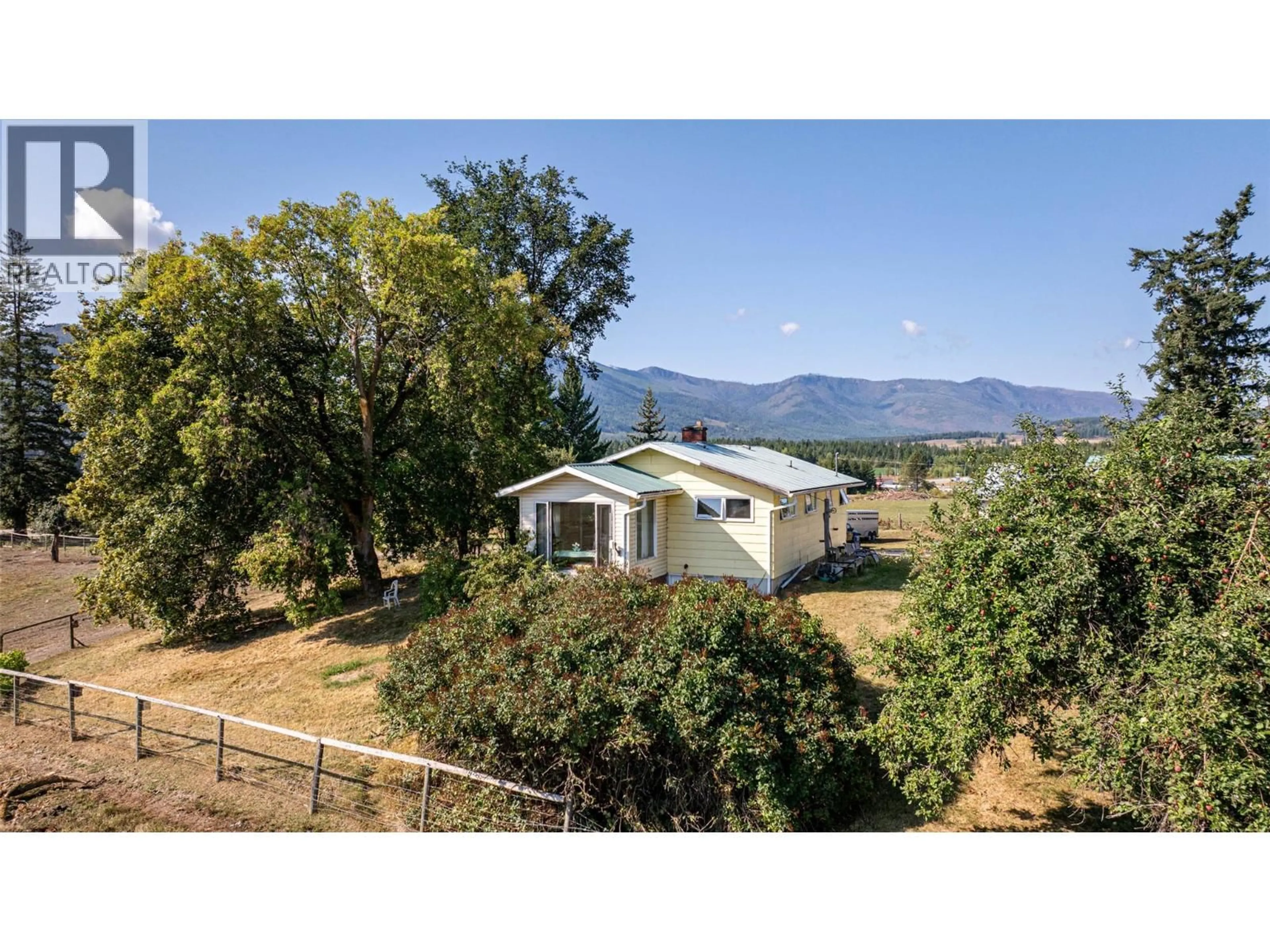 A pic from outside/outdoor area/front of a property/back of a property/a pic from drone, mountain view for 4210 WHITE LAKE ROAD, Tappen British Columbia V0E2W1