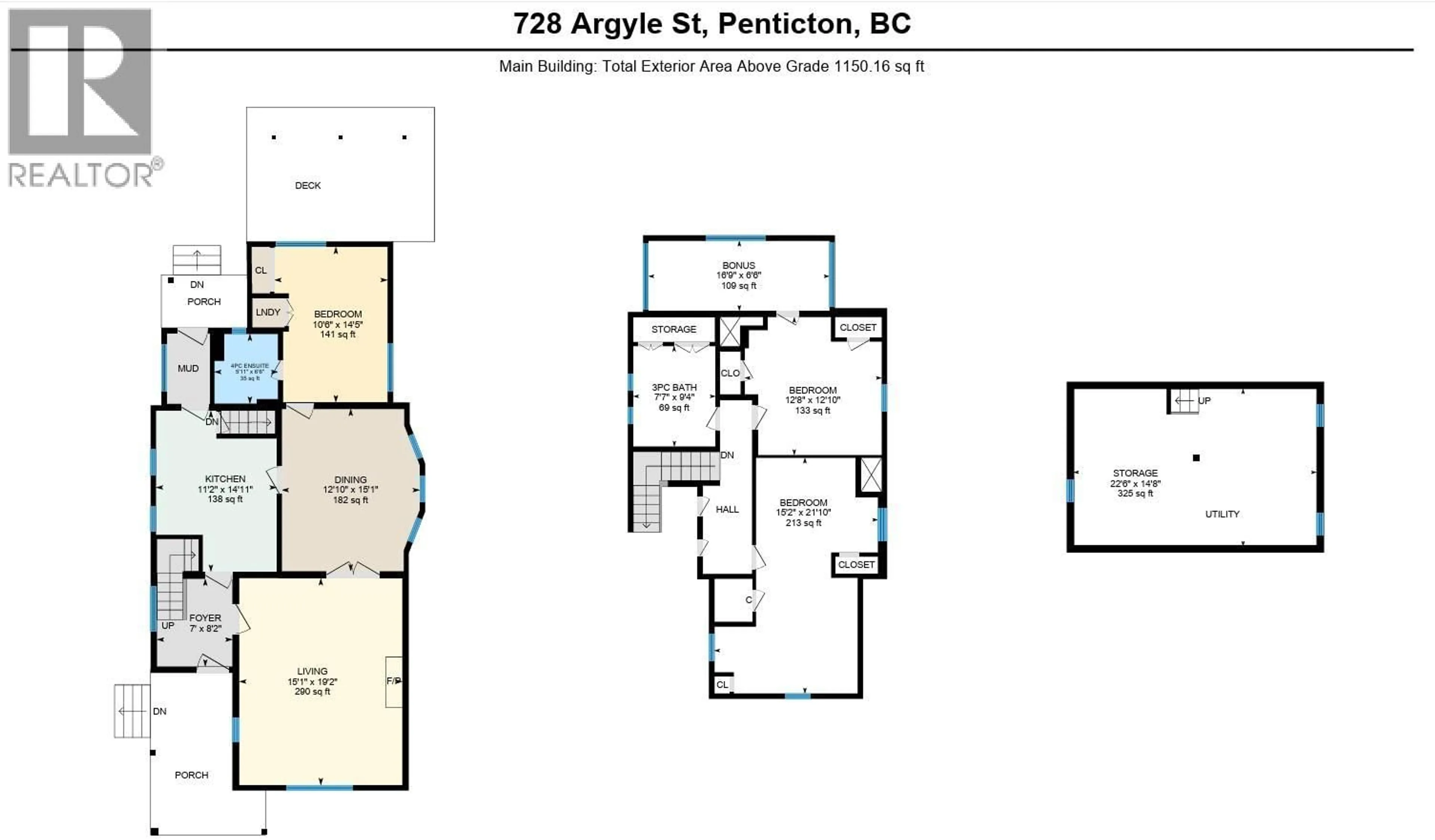 Floor plan for 728 ARGYLE STREET, Penticton British Columbia V2A5N7
