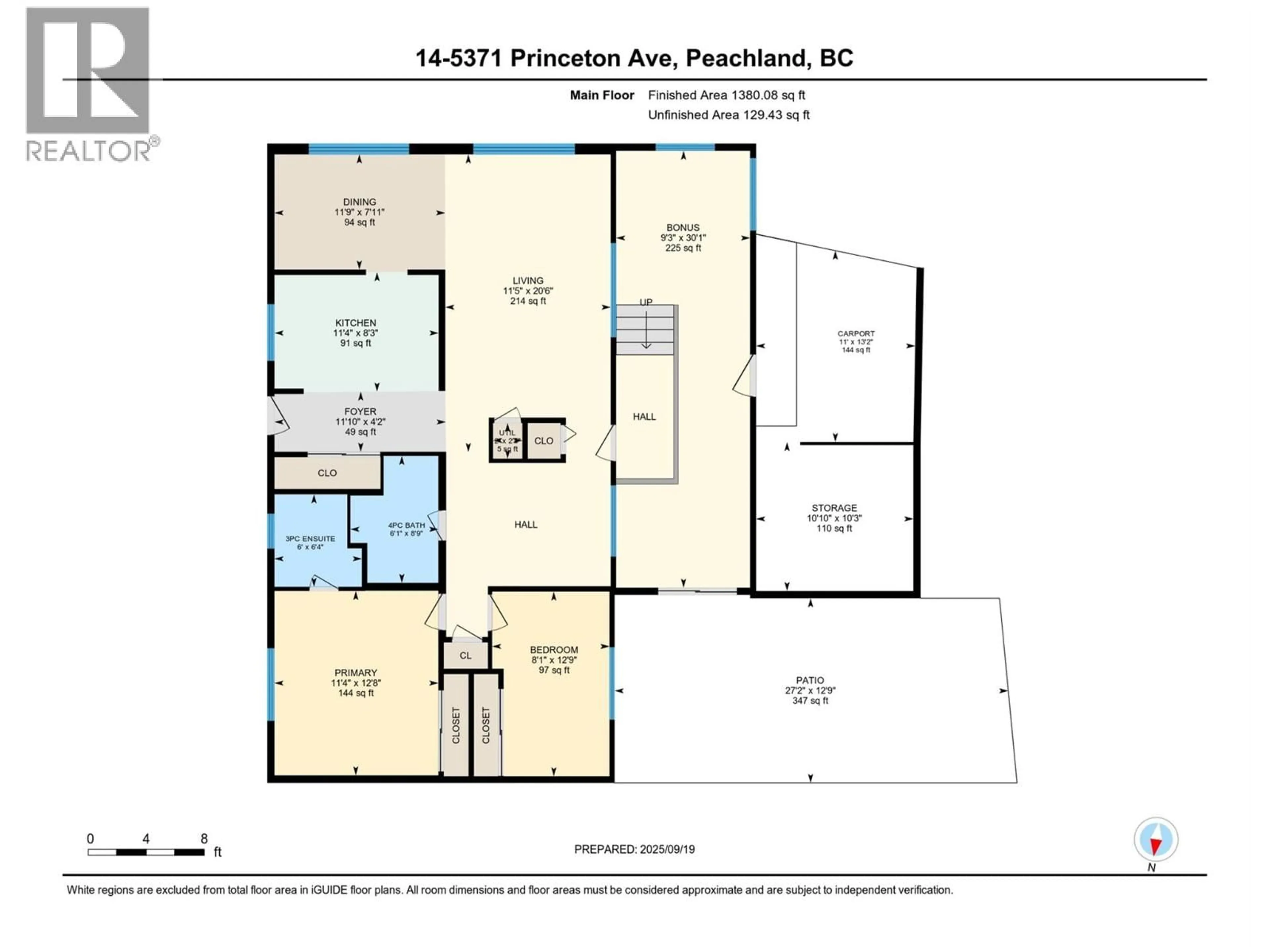 Floor plan for 14 - 5371 PRINCETON ROAD, Peachland British Columbia V0H1X4