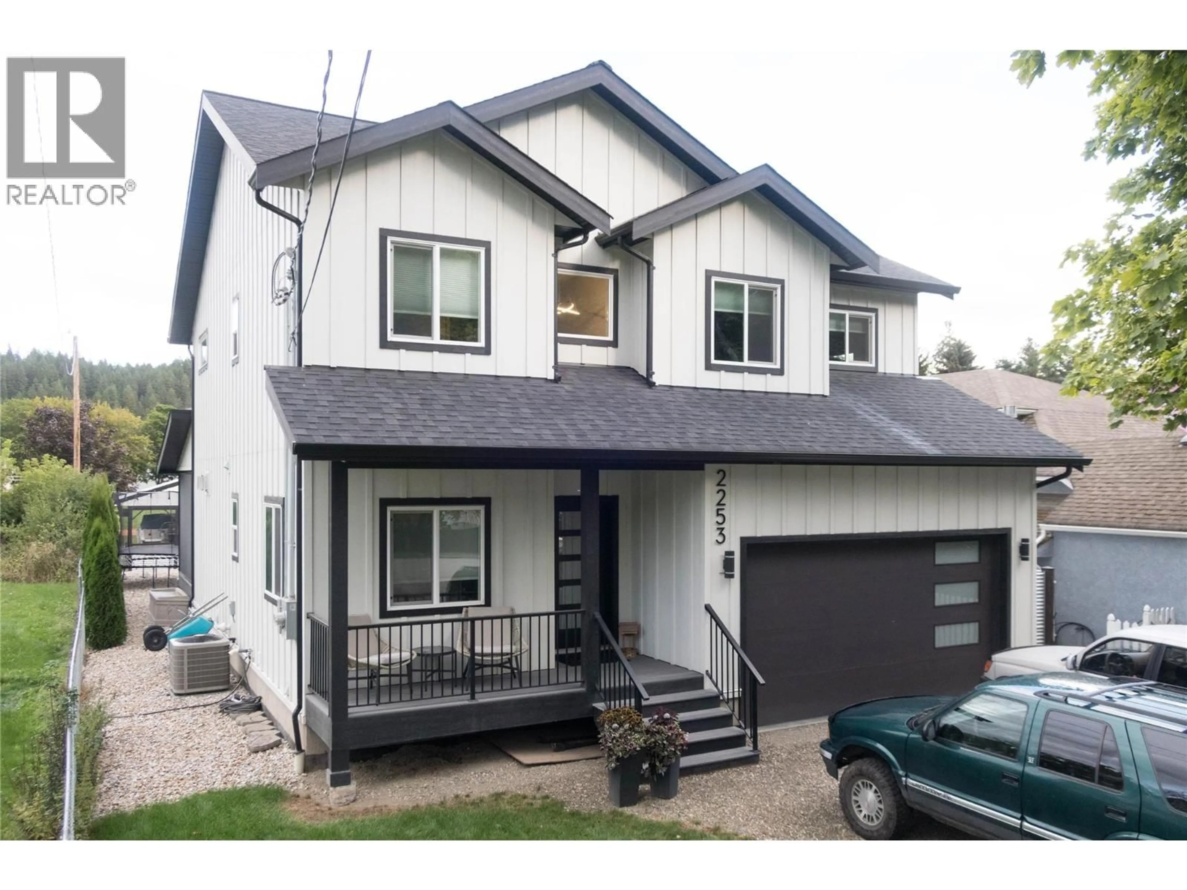 Home with vinyl exterior material, street for 2253 SHUSWAP AVENUE, Lumby British Columbia V0E2G0