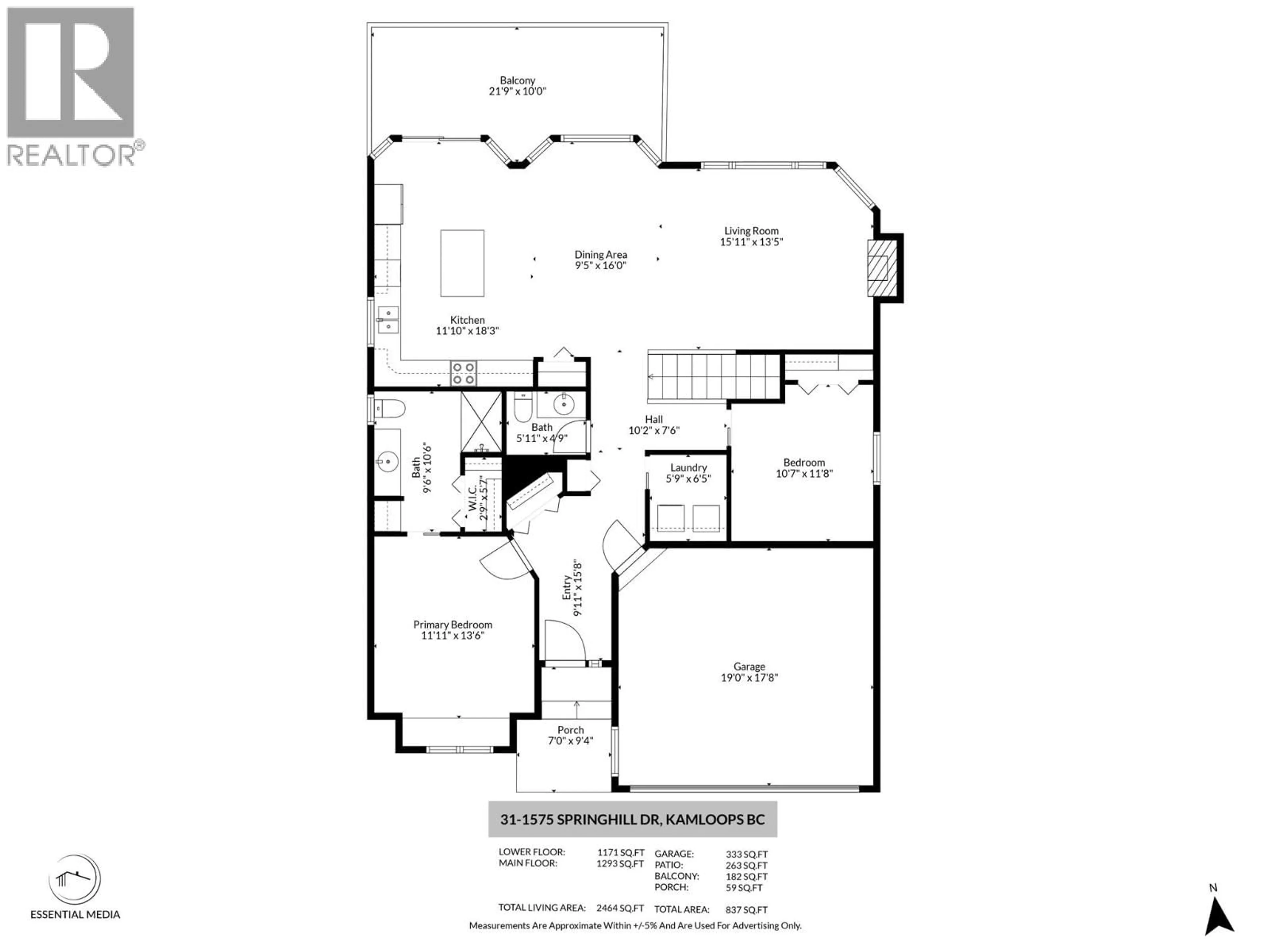 Floor plan for 31 - 1575 SPRINGHILL DRIVE, Kamloops British Columbia V2E2N9