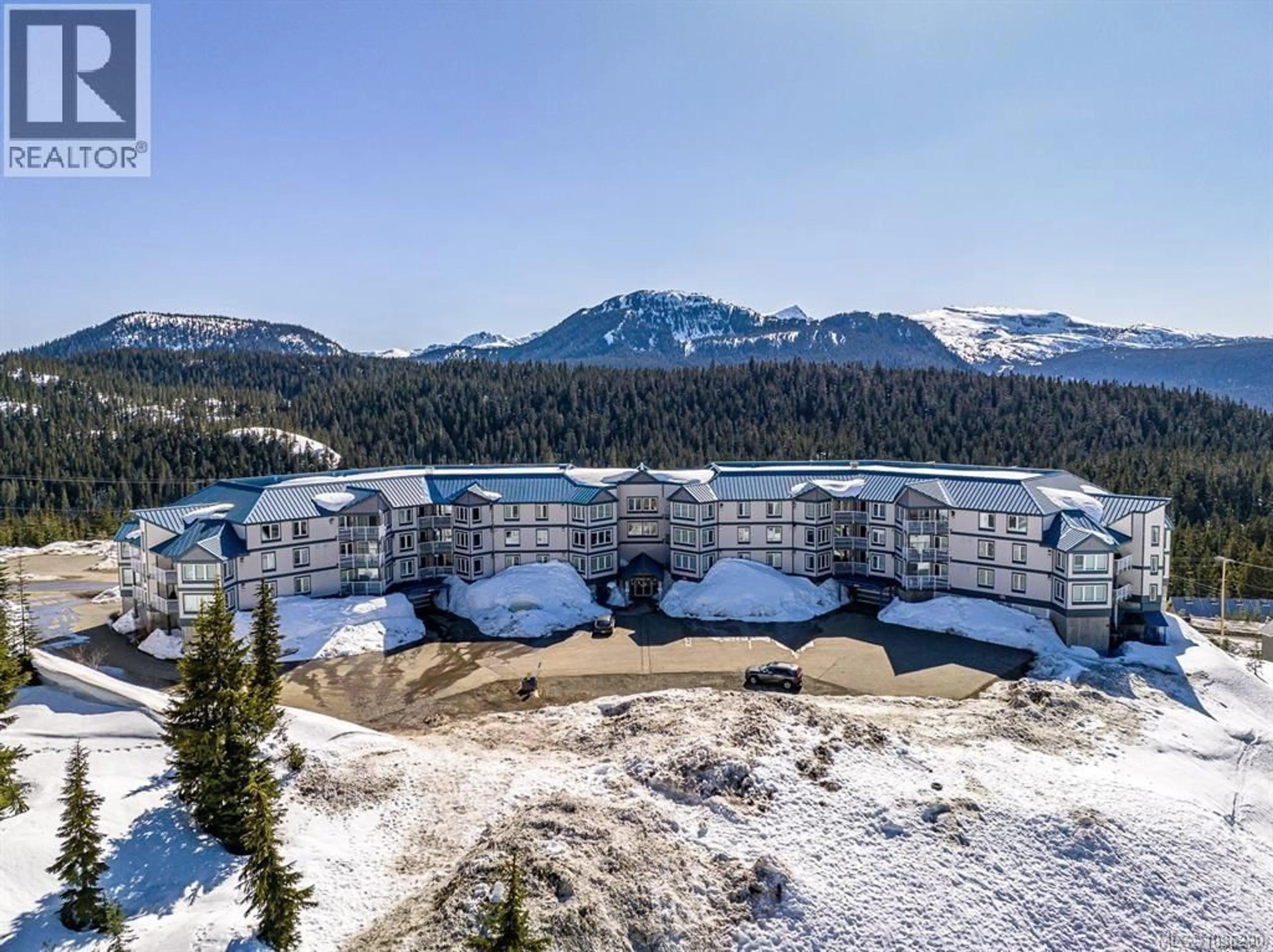 A pic from outside/outdoor area/front of a property/back of a property/a pic from drone, mountain view for 217 - 1320 HENRY ROAD, Courtenay British Columbia V9J1L0