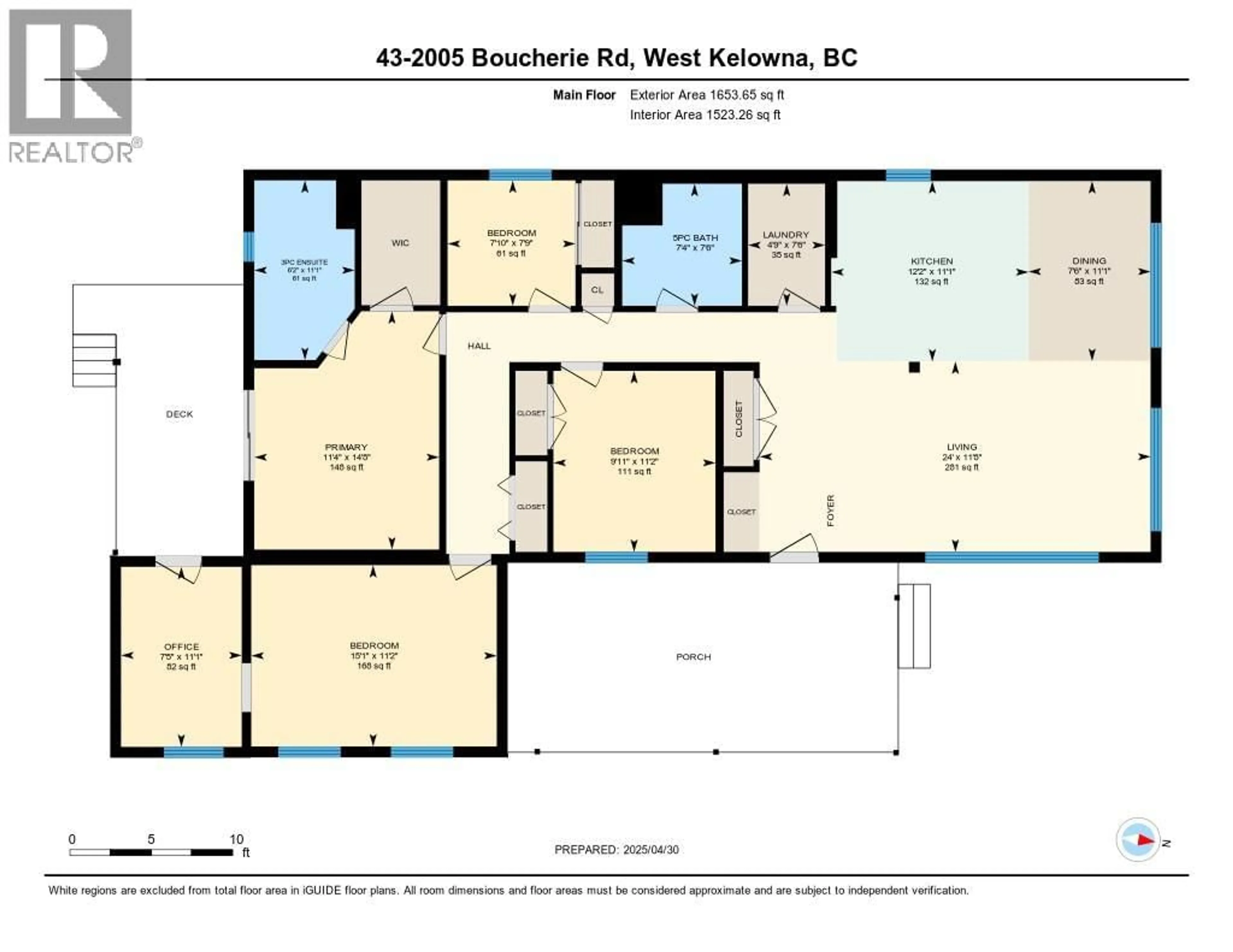 Floor plan for 43 - 2005 BOUCHERIE ROAD, West Kelowna British Columbia V4T1R4