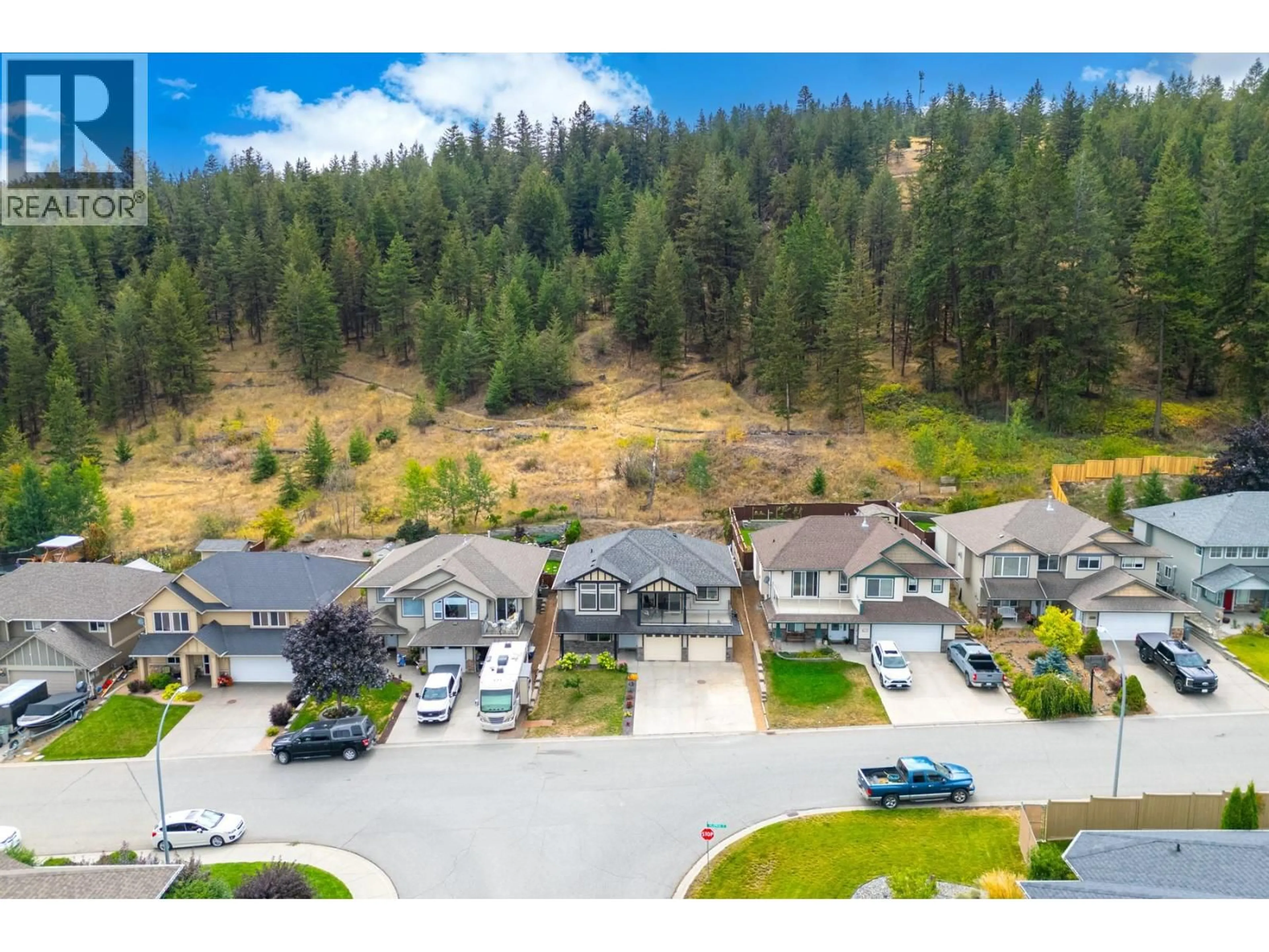 A pic from outside/outdoor area/front of a property/back of a property/a pic from drone, mountain view for 2592 WILLOWBRAE DRIVE, Kamloops British Columbia V1S2B2