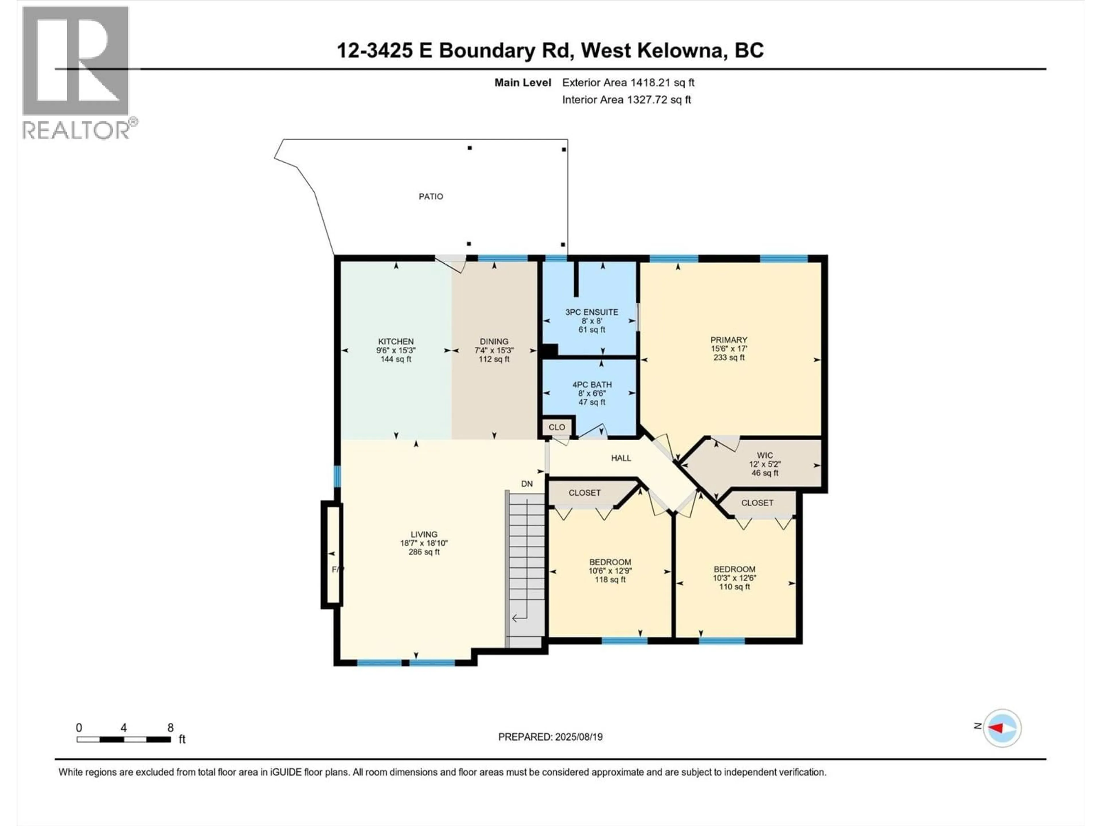 Floor plan for 12 - 3425 EAST BOUNDARY ROAD OTHER, West Kelowna British Columbia V4T2W6