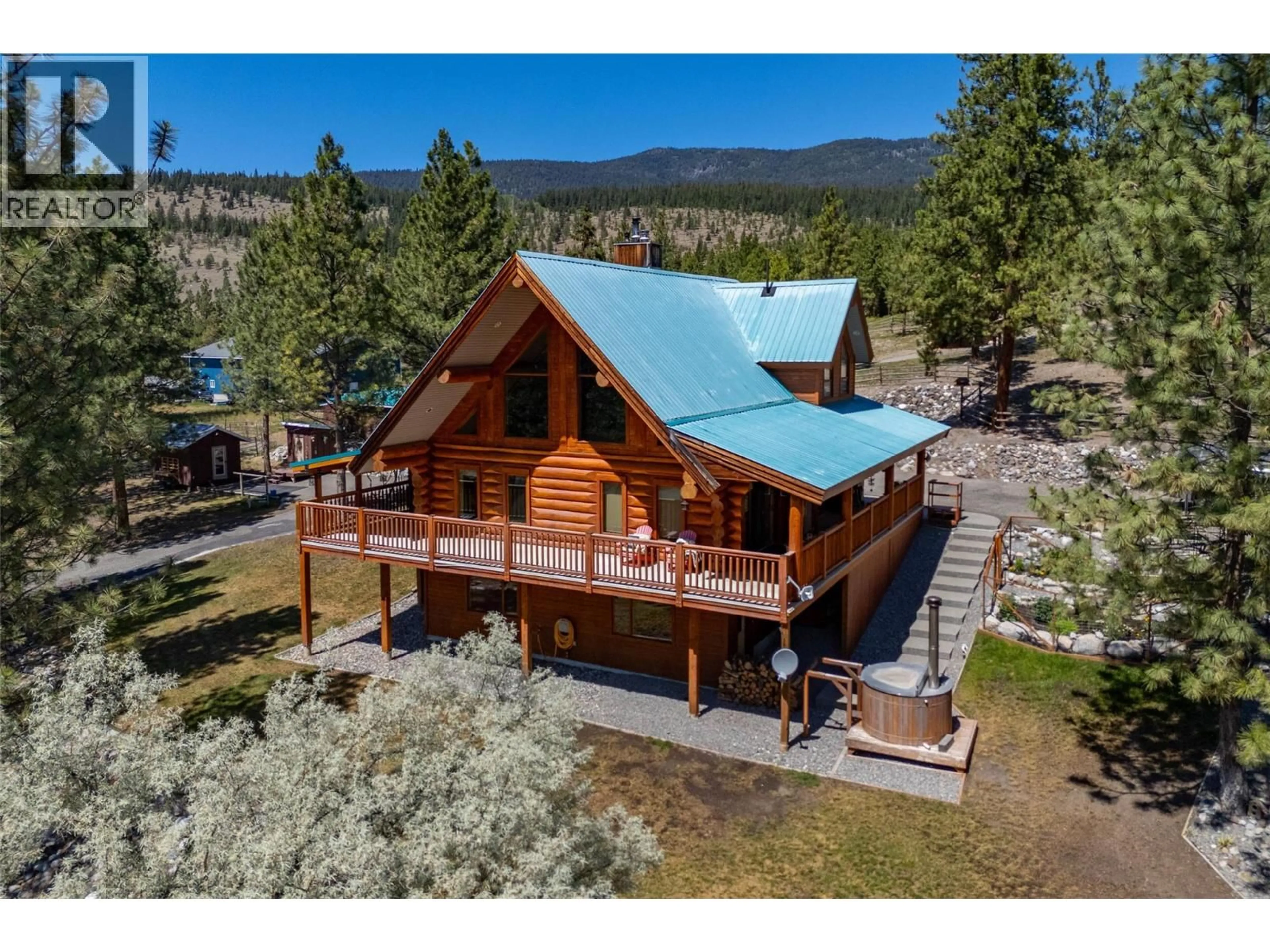 A pic from outside/outdoor area/front of a property/back of a property/a pic from drone, mountain view for 1761 MILLER ROAD, Merritt British Columbia V1K1R8