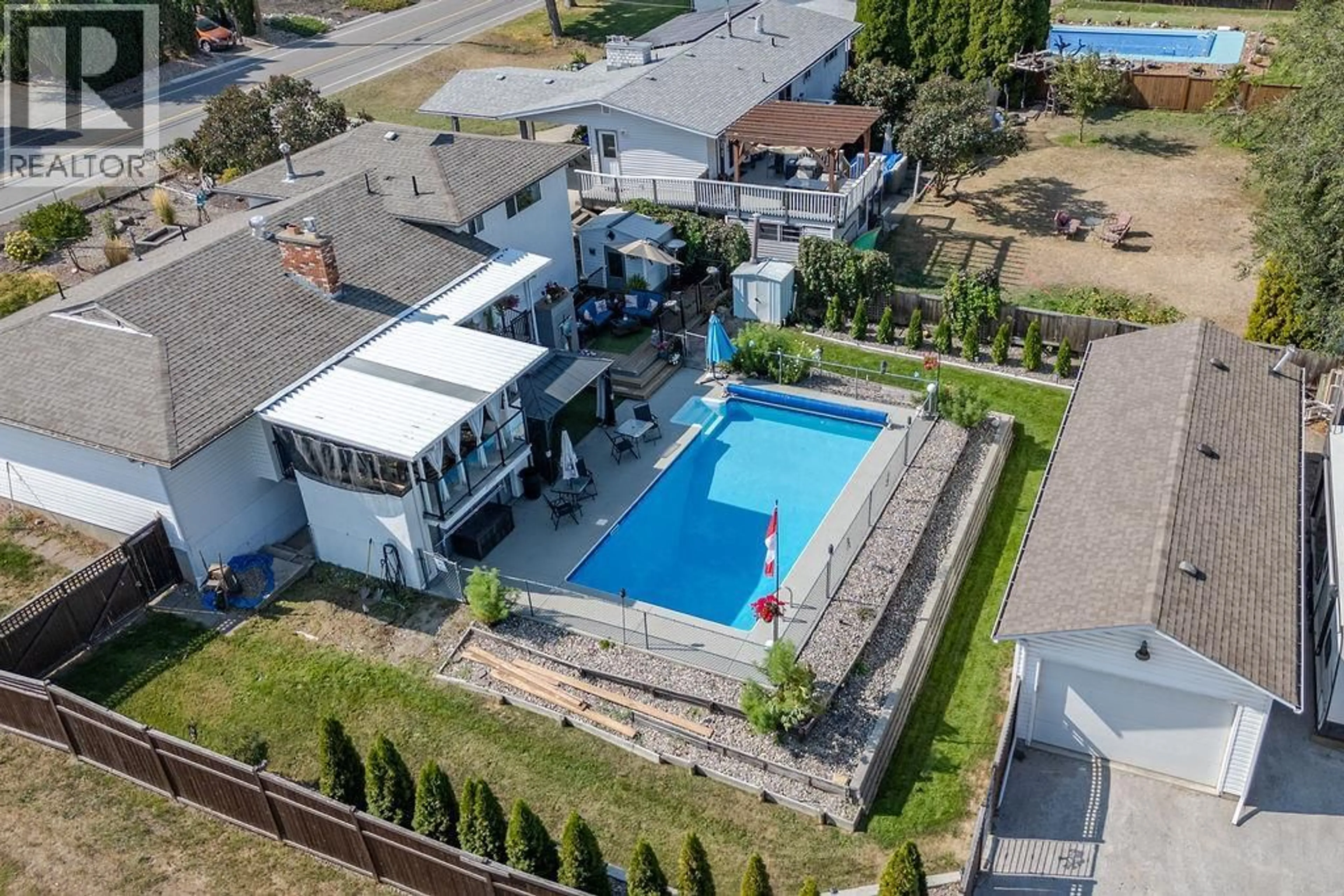 A pic from outside/outdoor area/front of a property/back of a property/a pic from drone, unknown for 11701 COLDSTREAM CREEK ROAD, Coldstream British Columbia V1B1E5