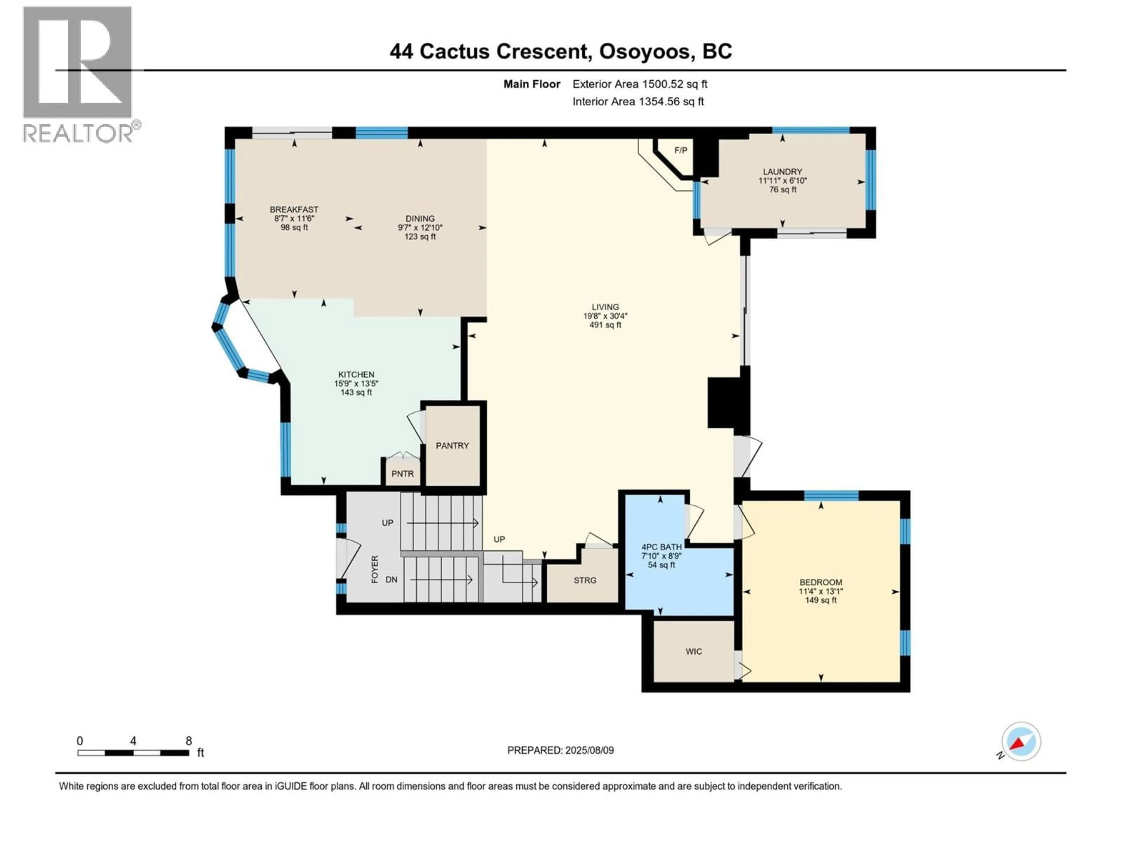 Floor plan for 44 CACTUS CRESCENT, Osoyoos British Columbia V0H1V1