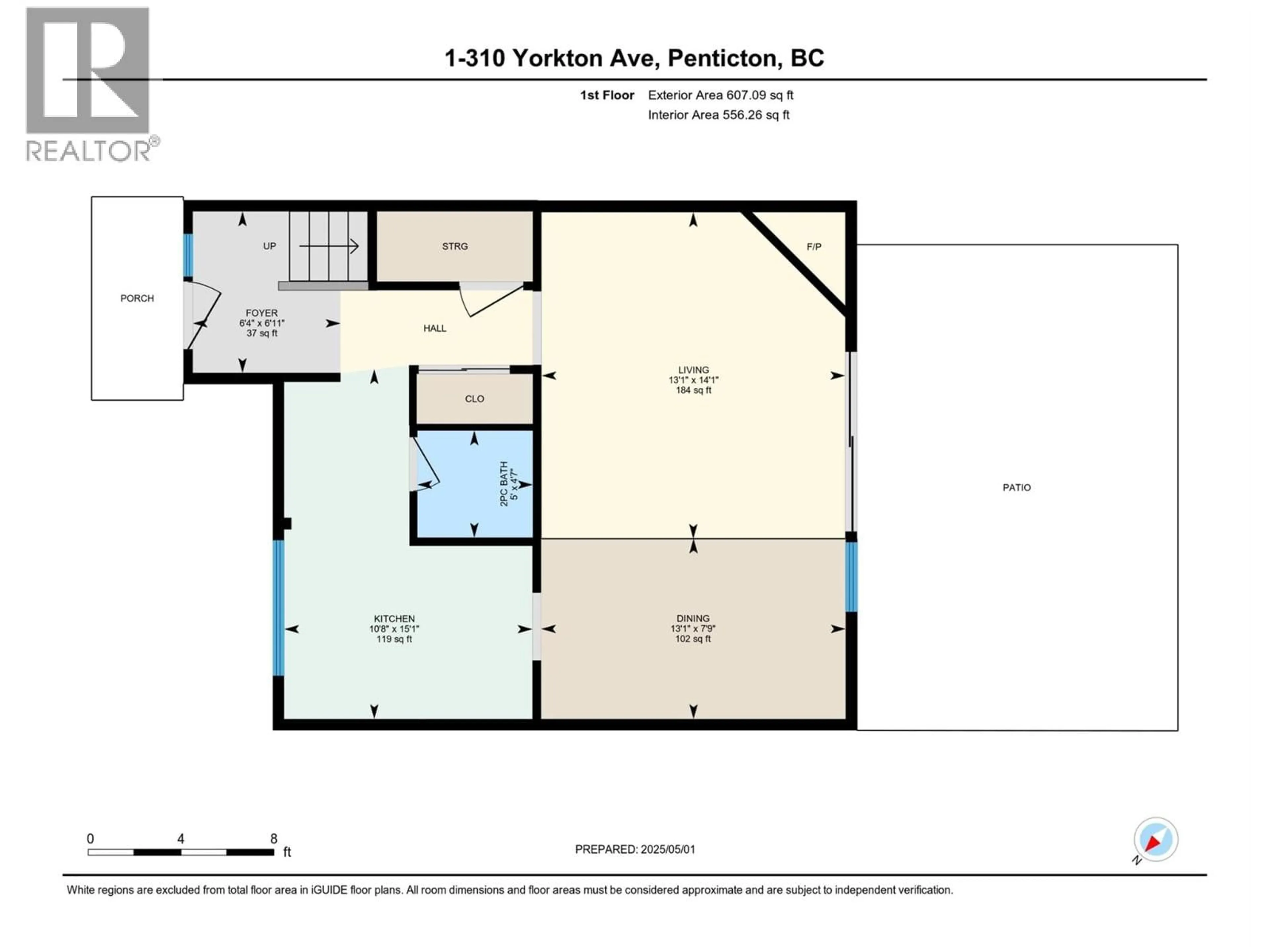 Floor plan for 1 - 310 YORKTON AVENUE, Penticton British Columbia V2A6Z8