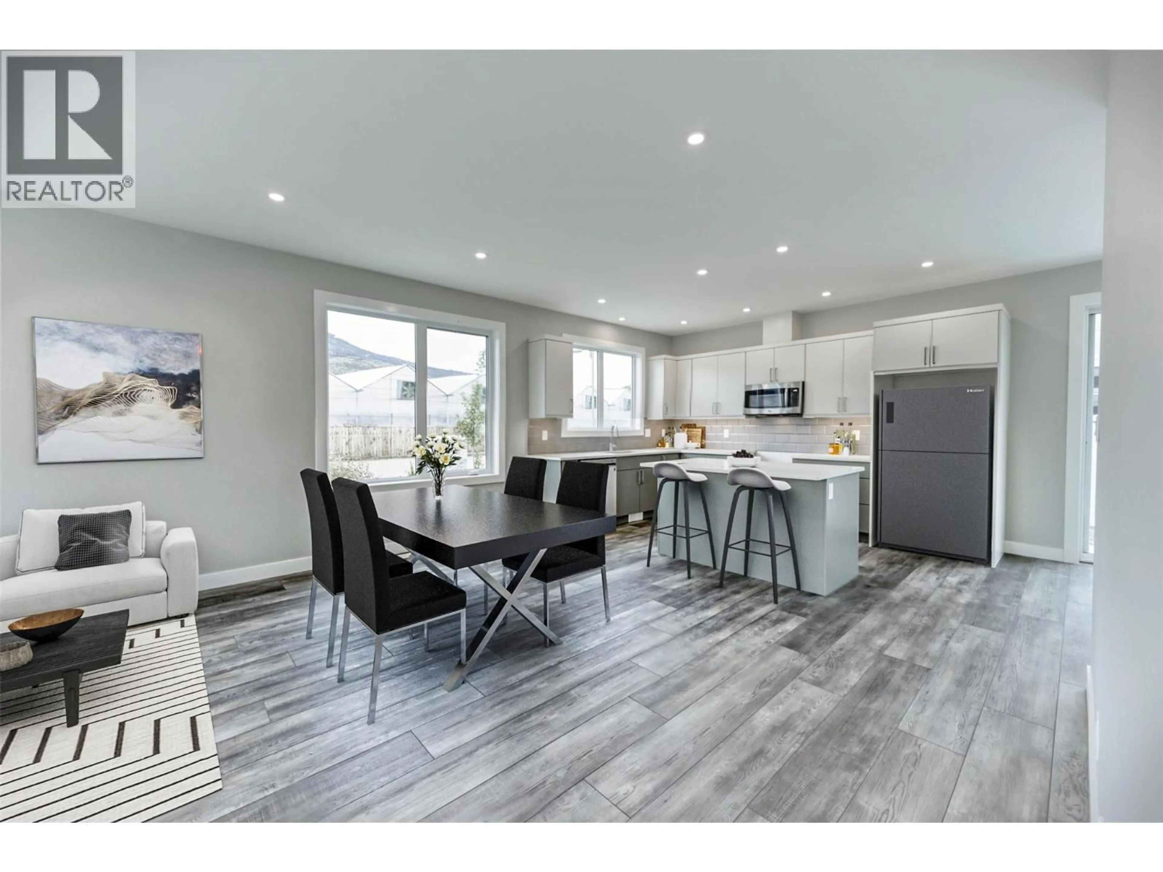 Open concept kitchen, wood/laminate floor for 2 WOOD DUCK WAY, Osoyoos British Columbia V0H1V5