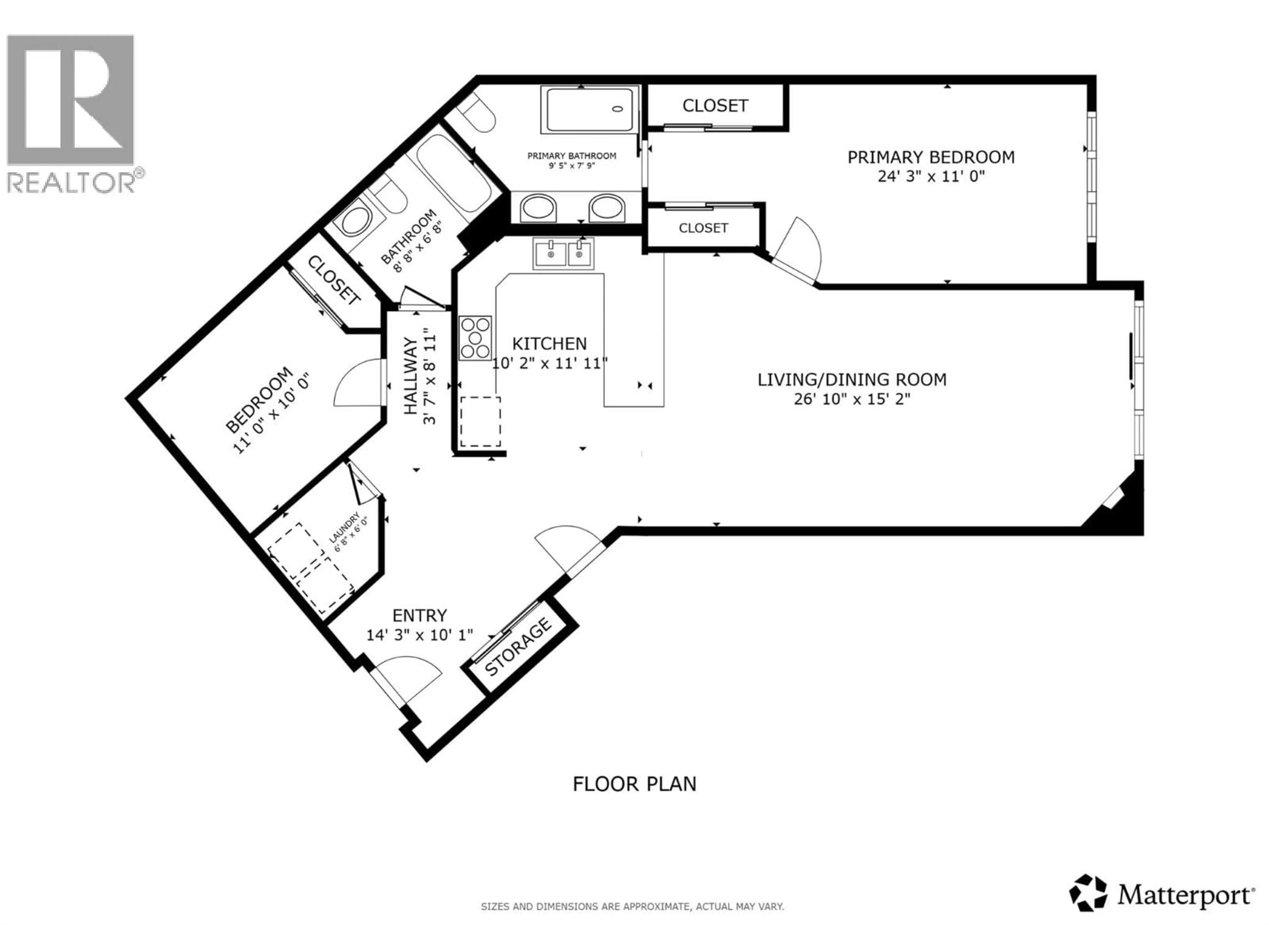 Floor plan for 305 - 3865 TRUSWELL ROAD, Kelowna British Columbia V1W3K9