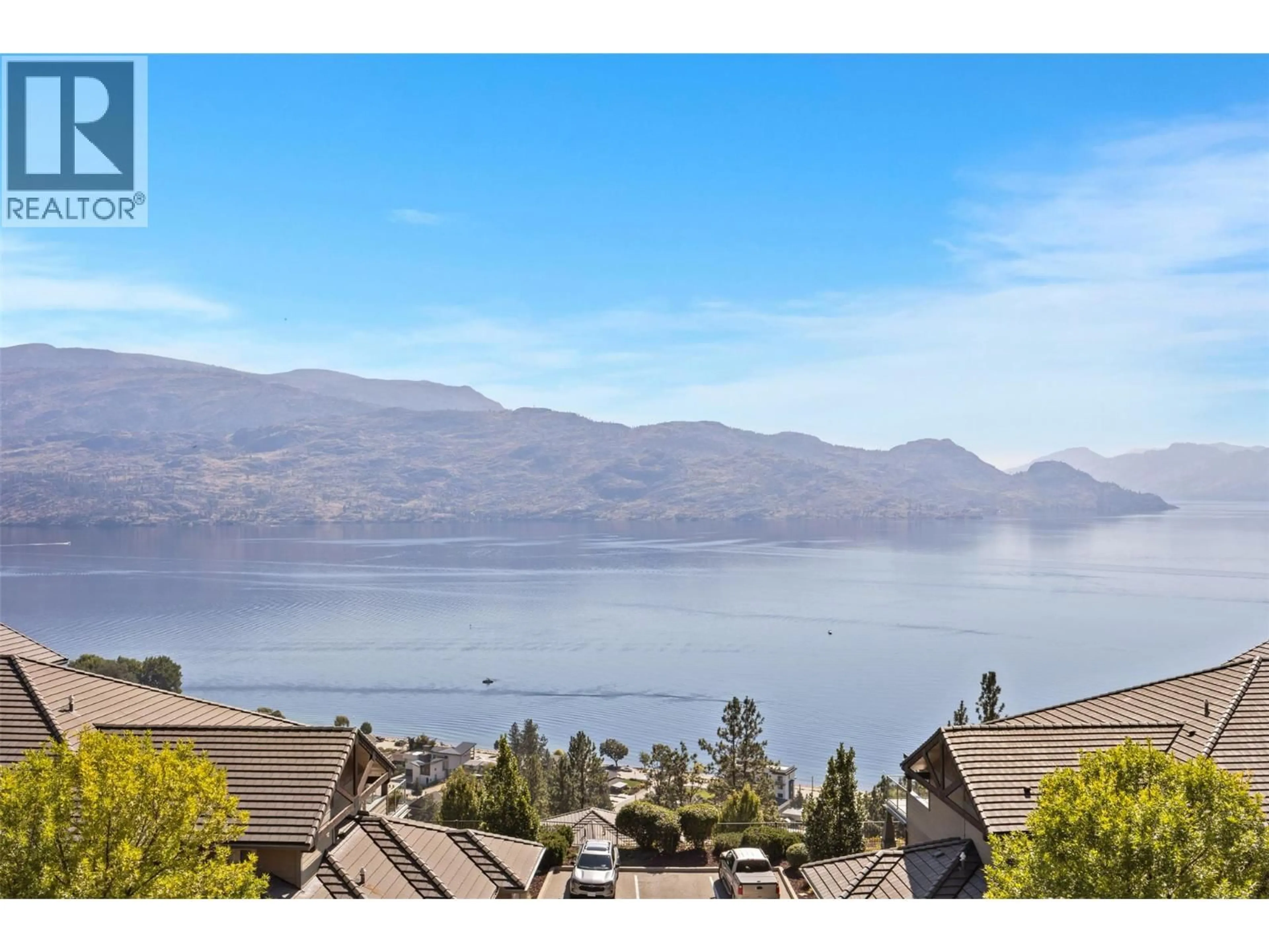 A pic from outside/outdoor area/front of a property/back of a property/a pic from drone, water/lake/river/ocean view for 236 - 4350 PONDEROSA DRIVE, Peachland British Columbia V0H1X5