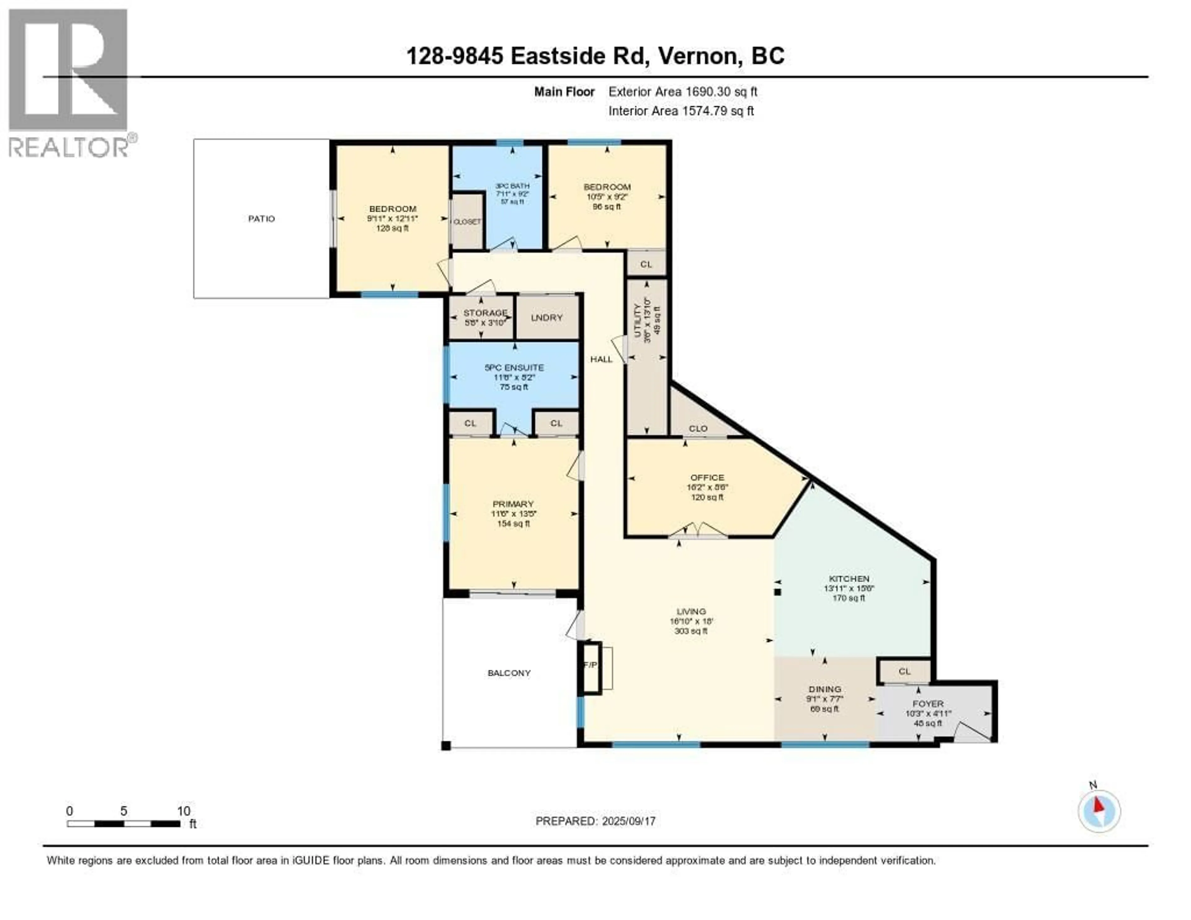 Floor plan for 128 - 9845 EASTSIDE ROAD, Vernon British Columbia V1H1Z2