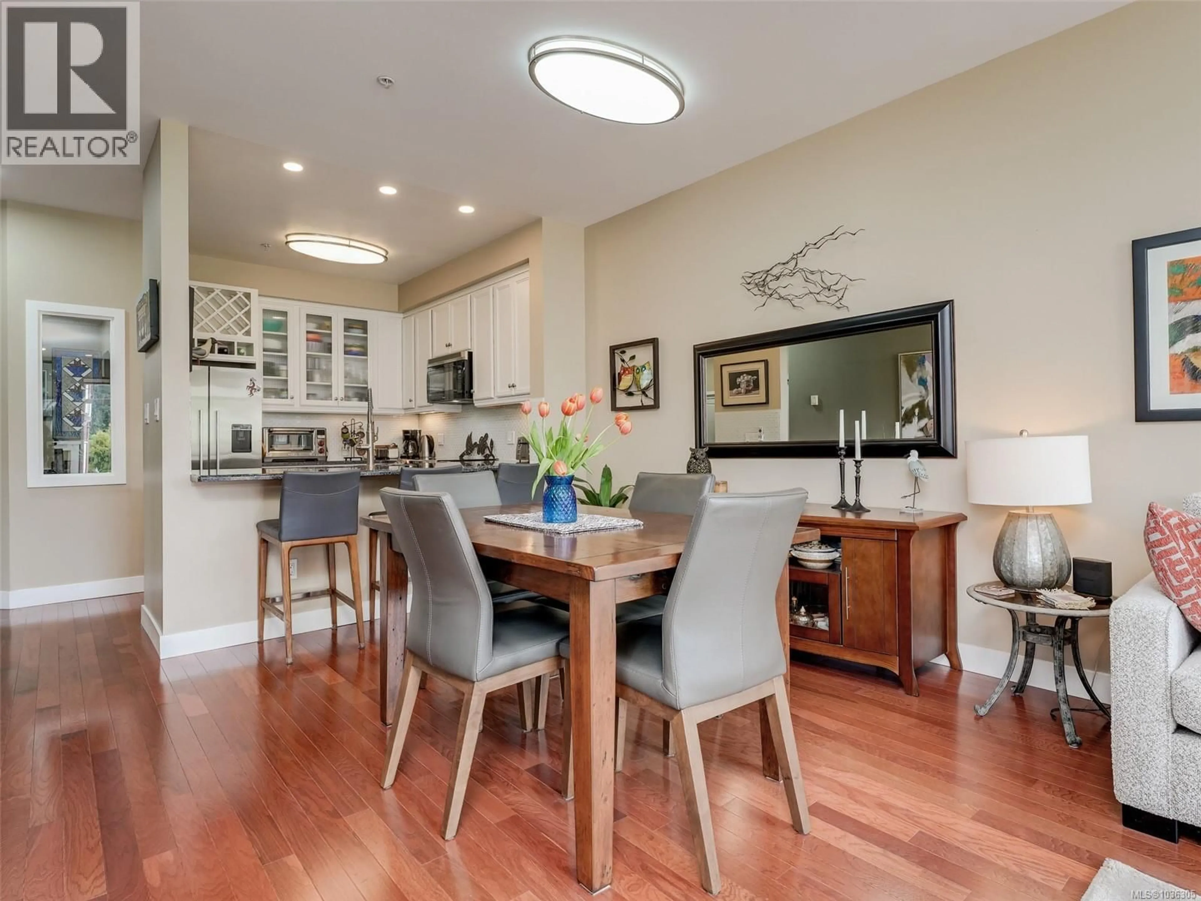 Open concept kitchen, wood/laminate floor for 306D - 1115 CRAIGFLOWER ROAD, Esquimalt British Columbia V9A7R1
