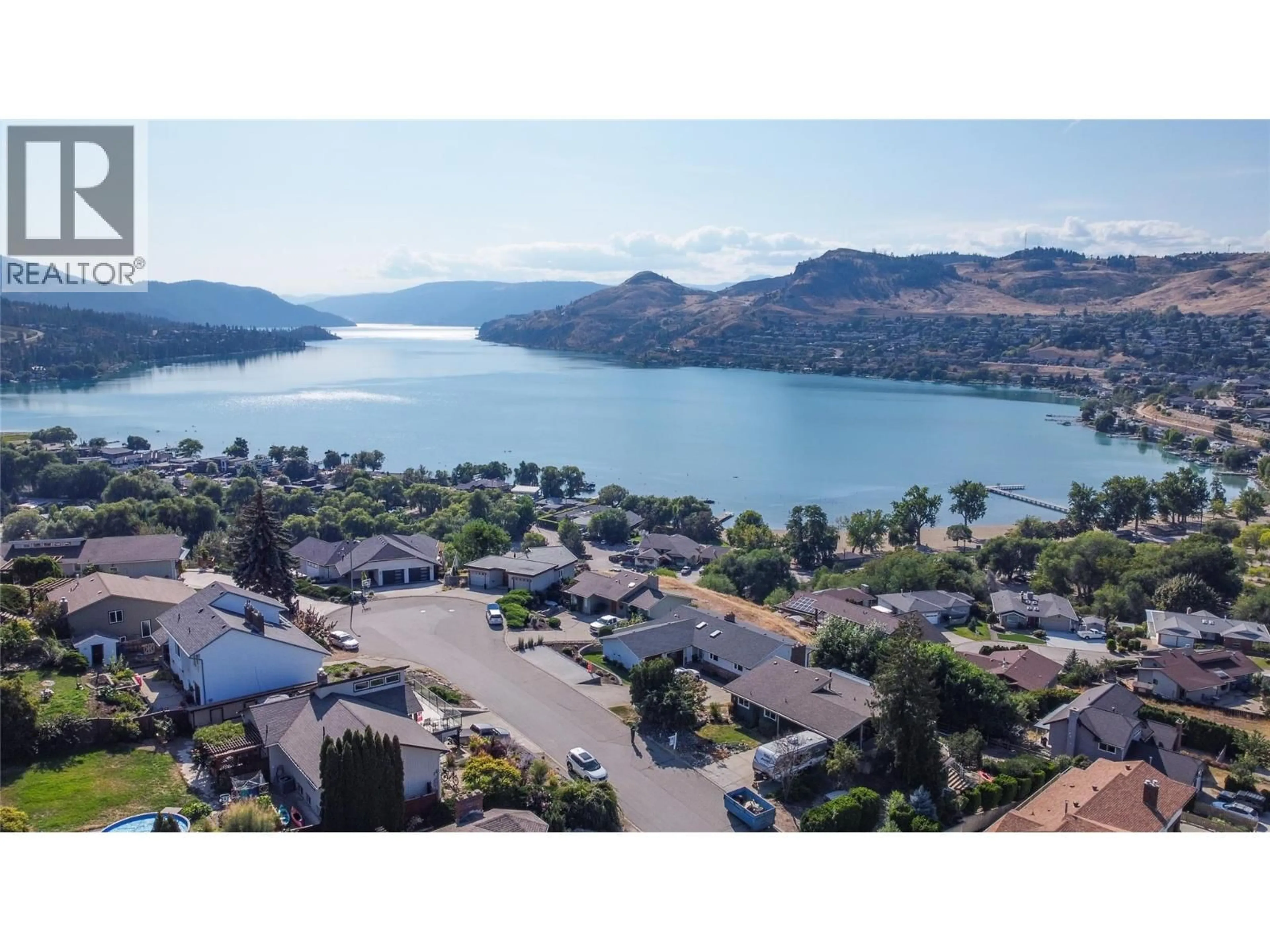 A pic from outside/outdoor area/front of a property/back of a property/a pic from drone, water/lake/river/ocean view for 8818 SUNFLOWER PLACE, Coldstream British Columbia V1B2G2