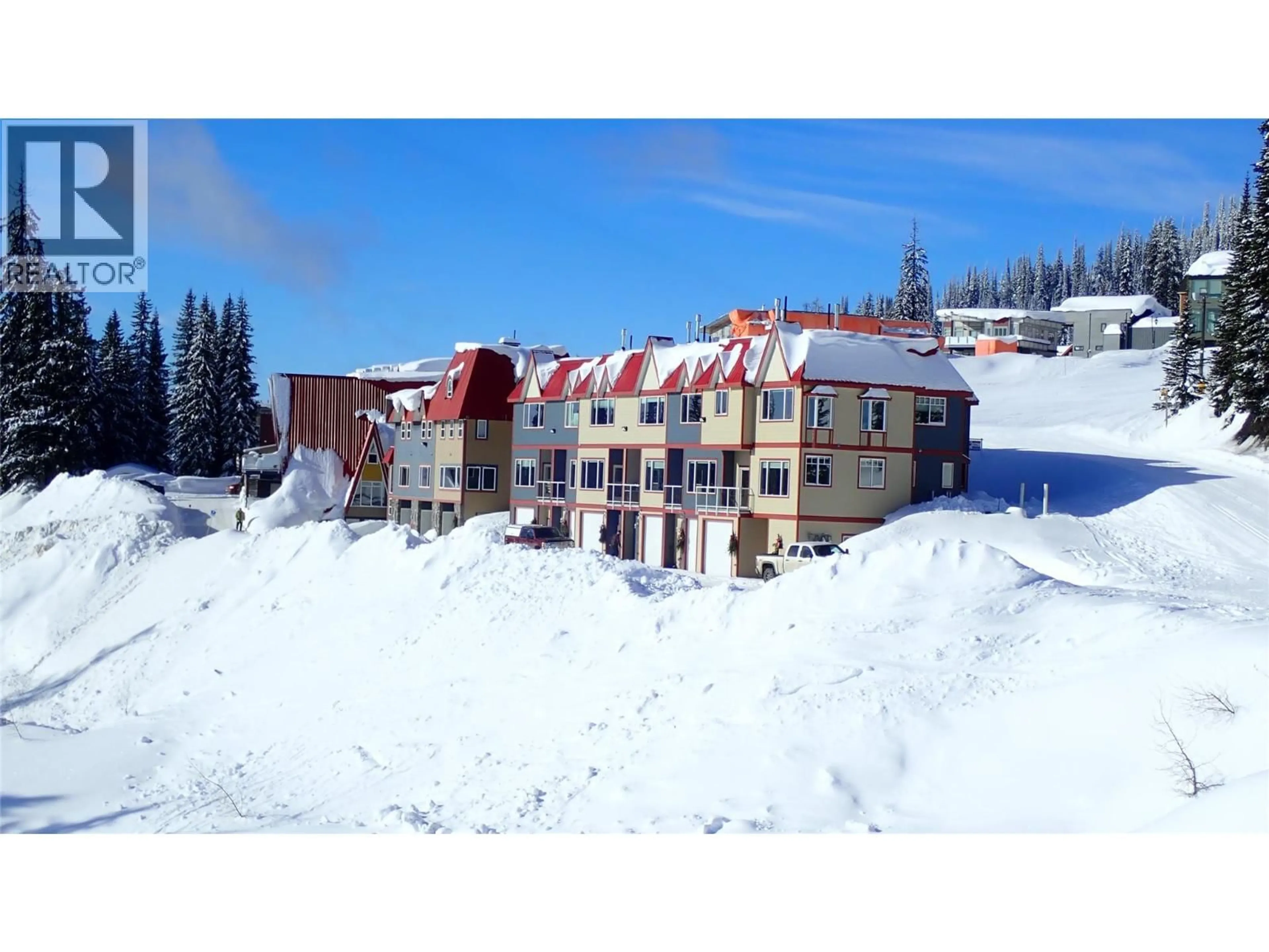 A pic from outside/outdoor area/front of a property/back of a property/a pic from drone, building for 6 - 9905 PINNACLES ROAD, Silver Star British Columbia V1B0S2