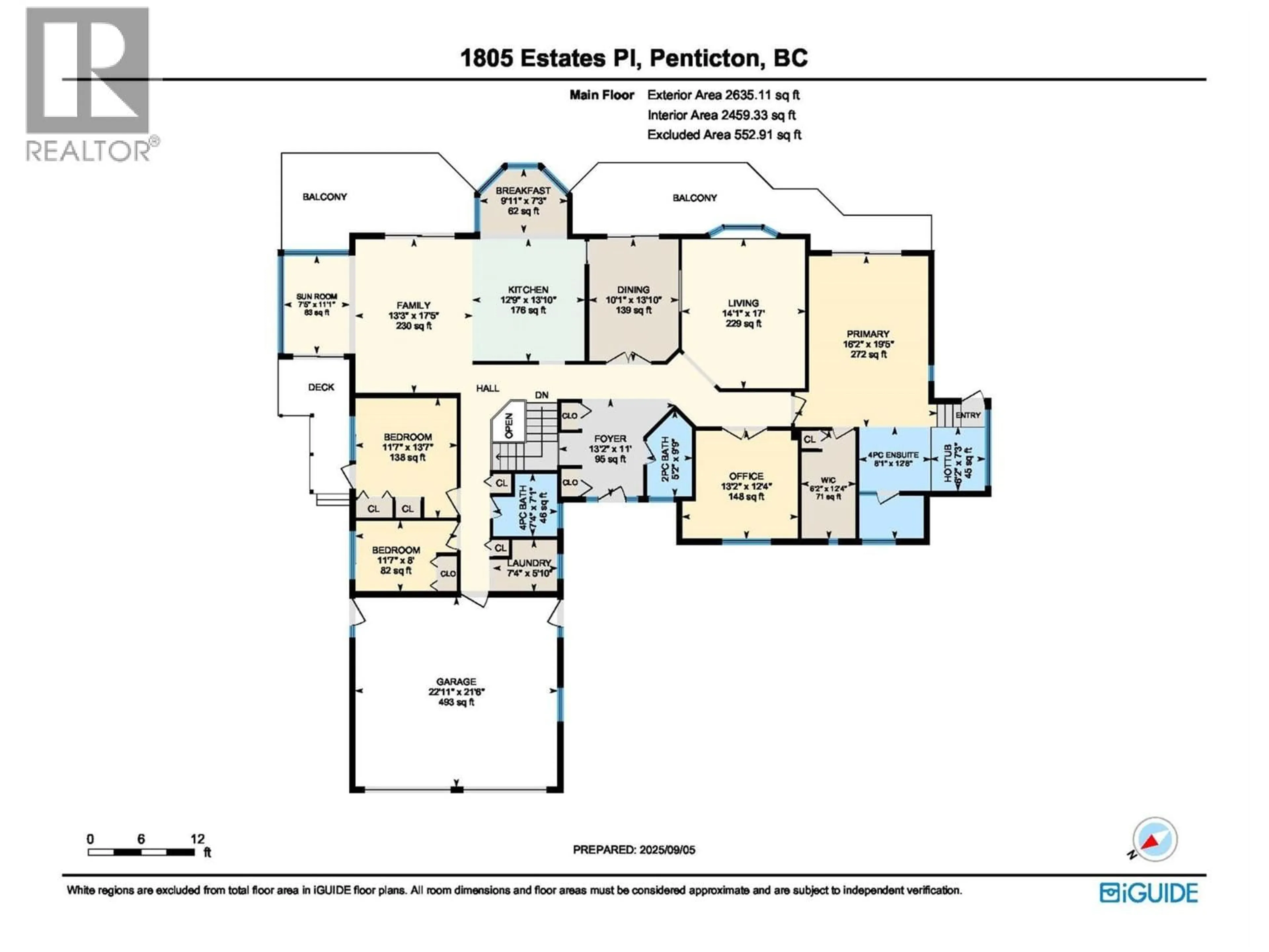 Floor plan for 1805 ESTATES PLACE, Penticton British Columbia V2A8Y9