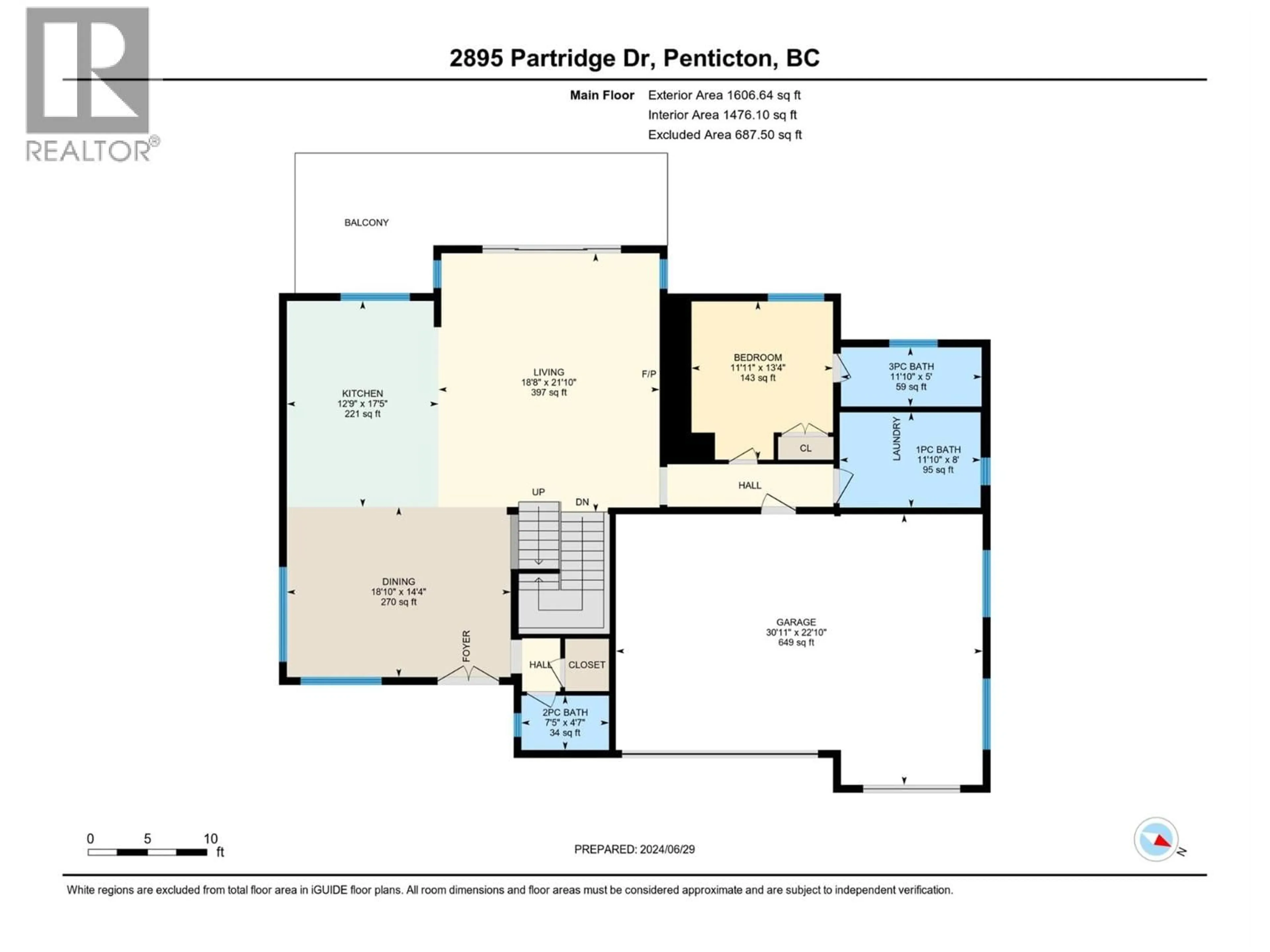 Floor plan for 2895 PARTRIDGE DRIVE, Penticton British Columbia V2A9E7