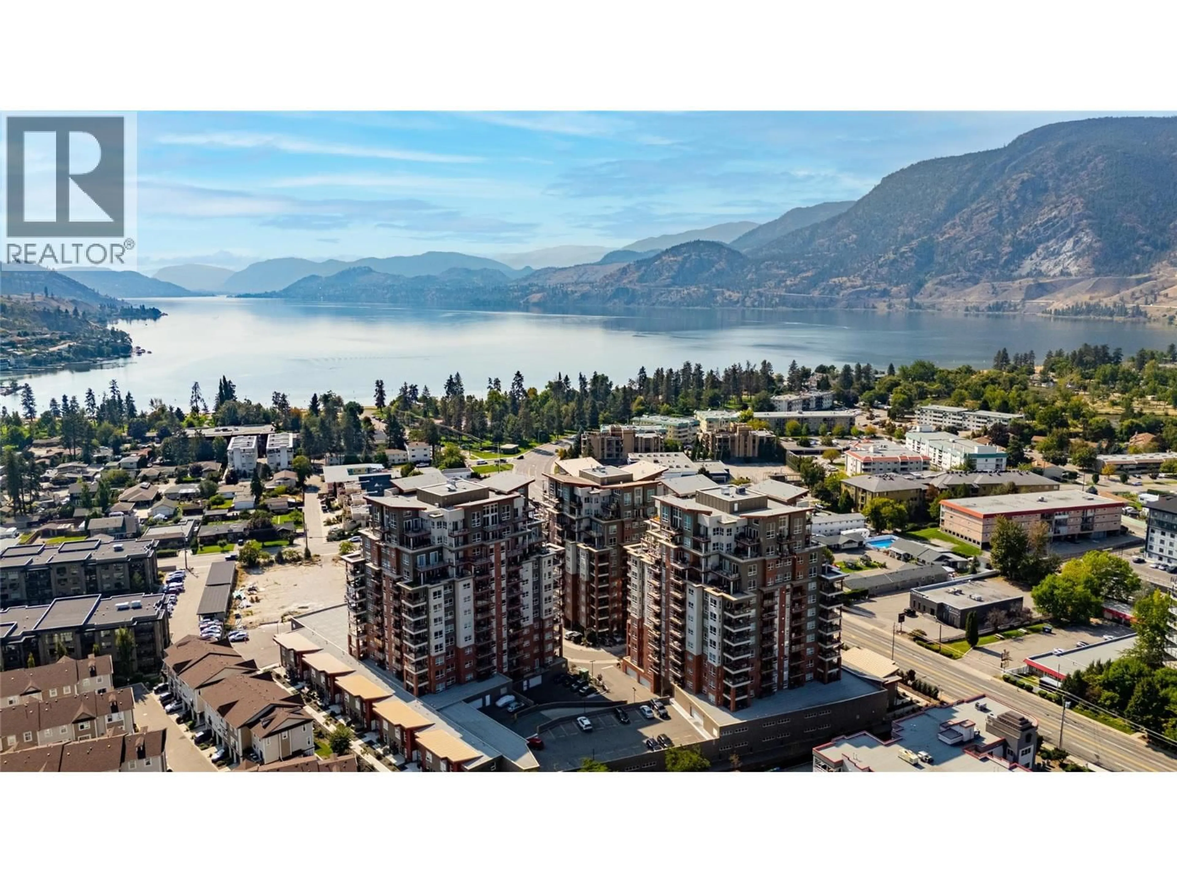 A pic from outside/outdoor area/front of a property/back of a property/a pic from drone, mountain view for 602 - 3362 SKAHA LAKE ROAD, Penticton British Columbia V2A6G4