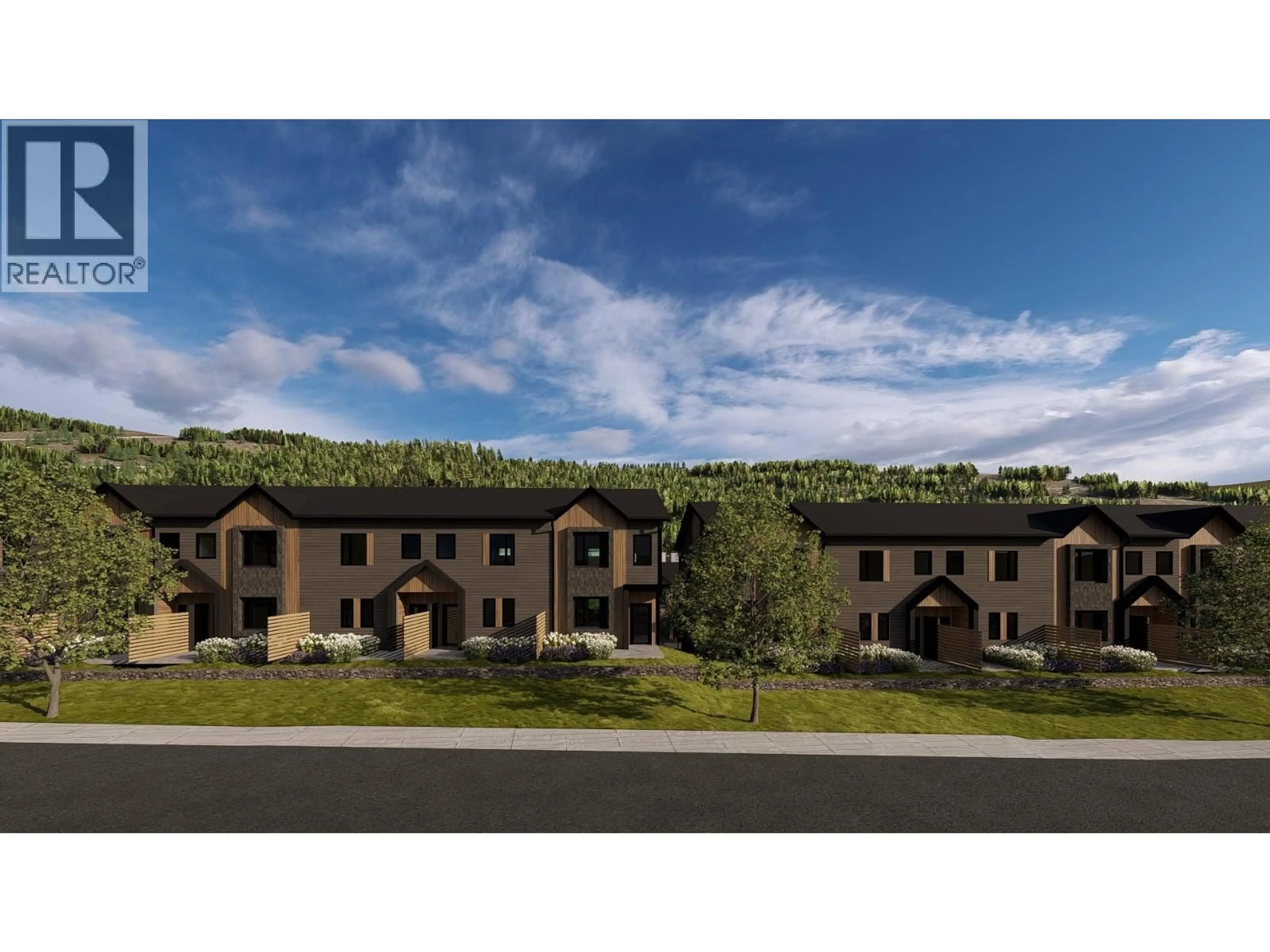A pic from outside/outdoor area/front of a property/back of a property/a pic from drone, mountain view for 103 - 1940 LODGEPOLE DRIVE, Kamloops British Columbia