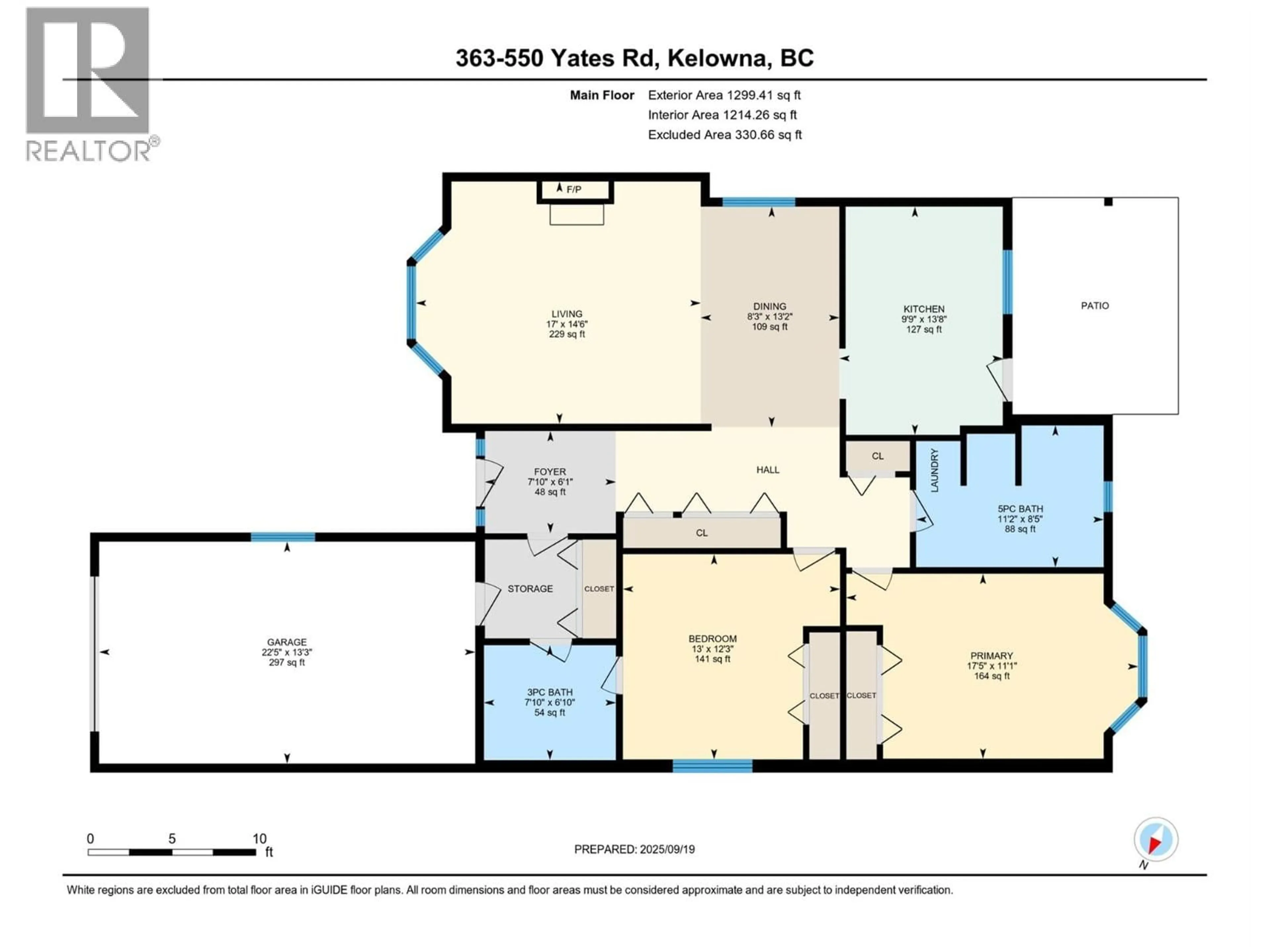 Floor plan for 363 - 550 YATES ROAD, Kelowna British Columbia V1V1Z4