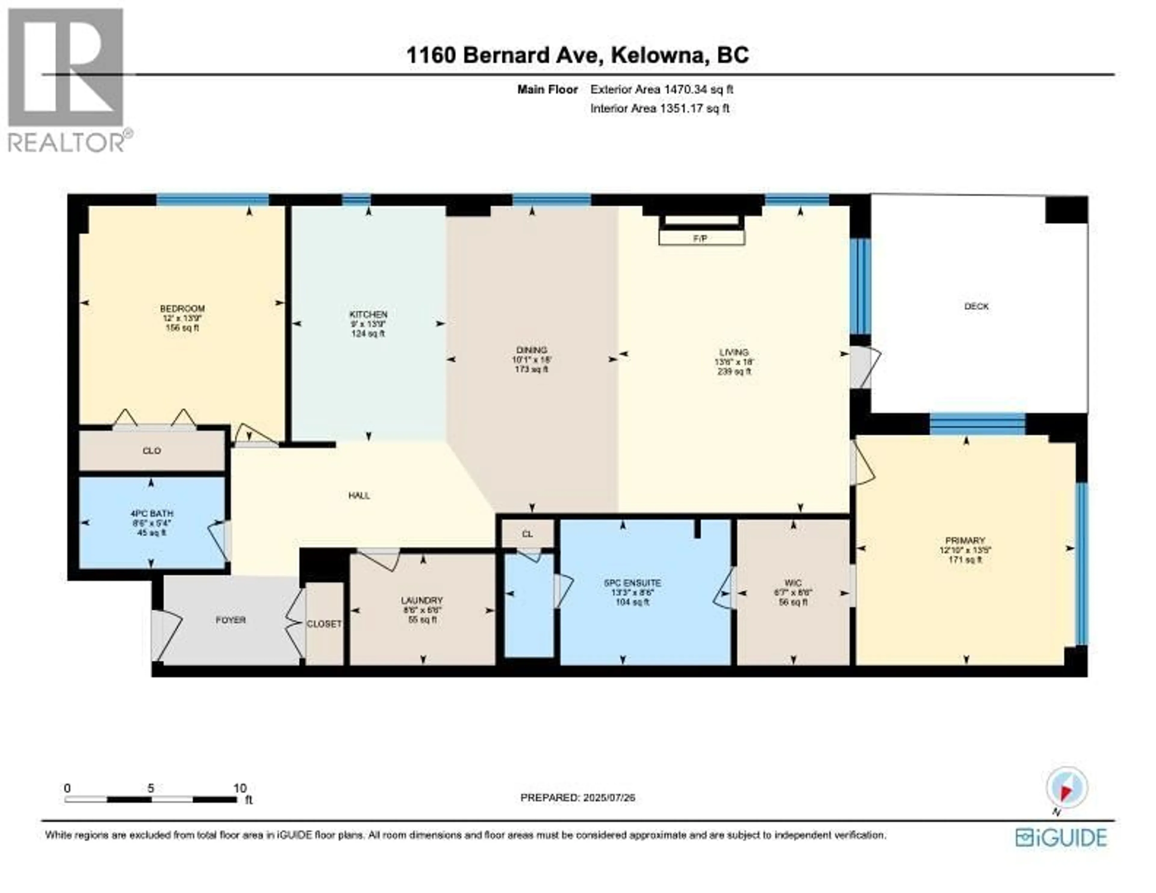 Floor plan for 712 - 1160 BERNARD AVENUE, Kelowna British Columbia V4T2V4