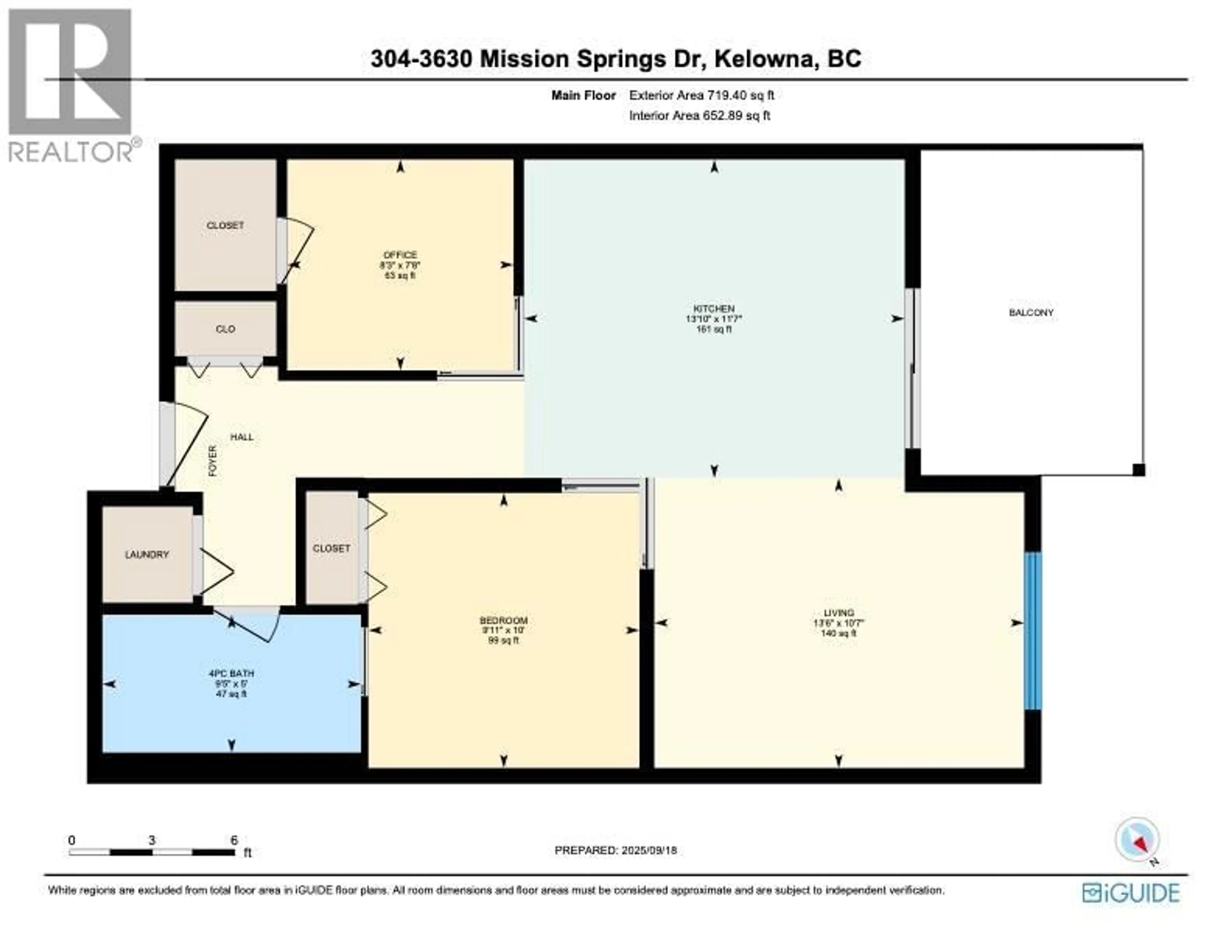 Floor plan for 304 - 3630 MISSION SPRINGS DRIVE, Kelowna British Columbia V1W0B2