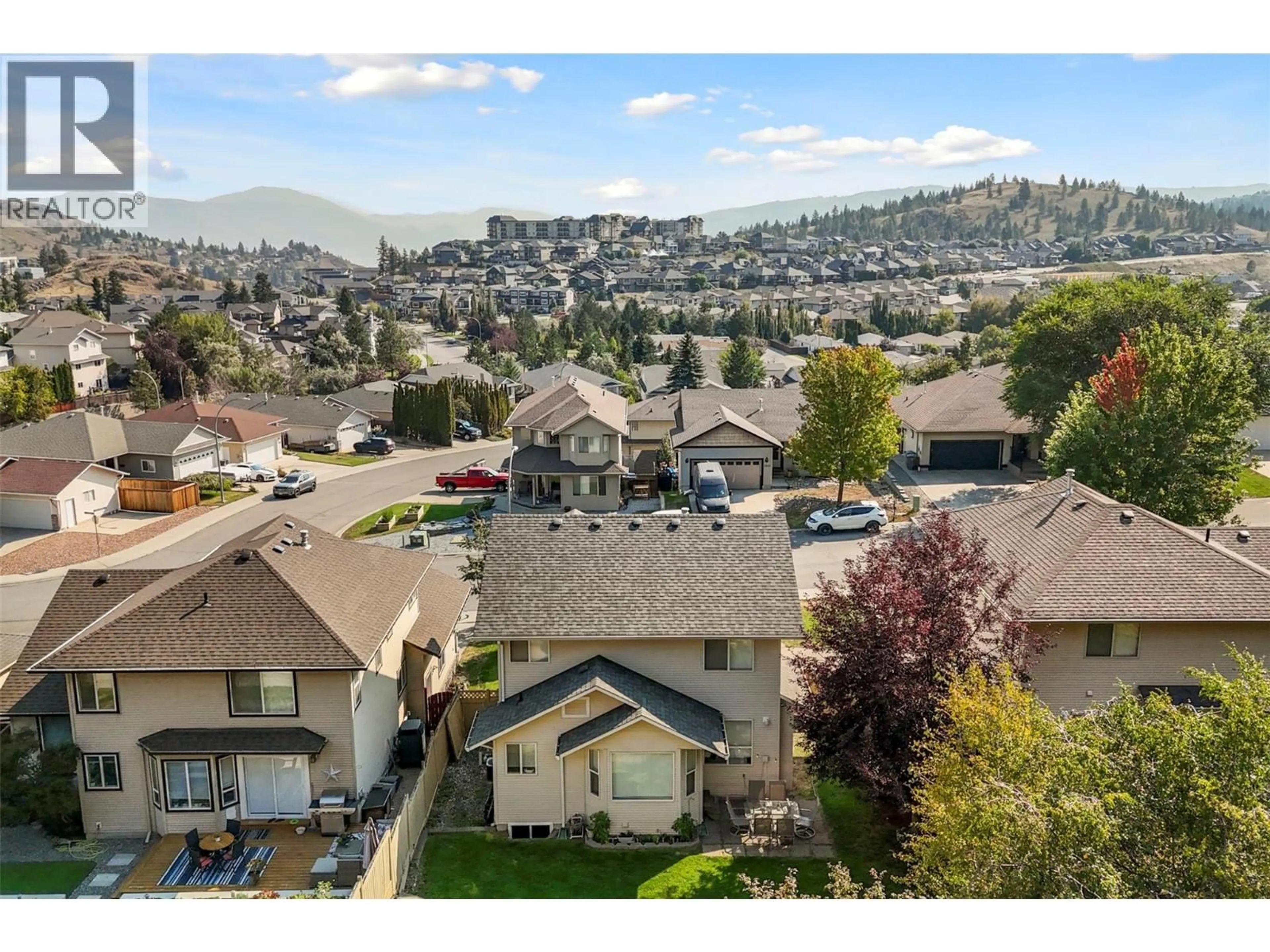A pic from outside/outdoor area/front of a property/back of a property/a pic from drone, mountain view for 1812 LODGEPOLE DRIVE, Kamloops British Columbia V1S1X7