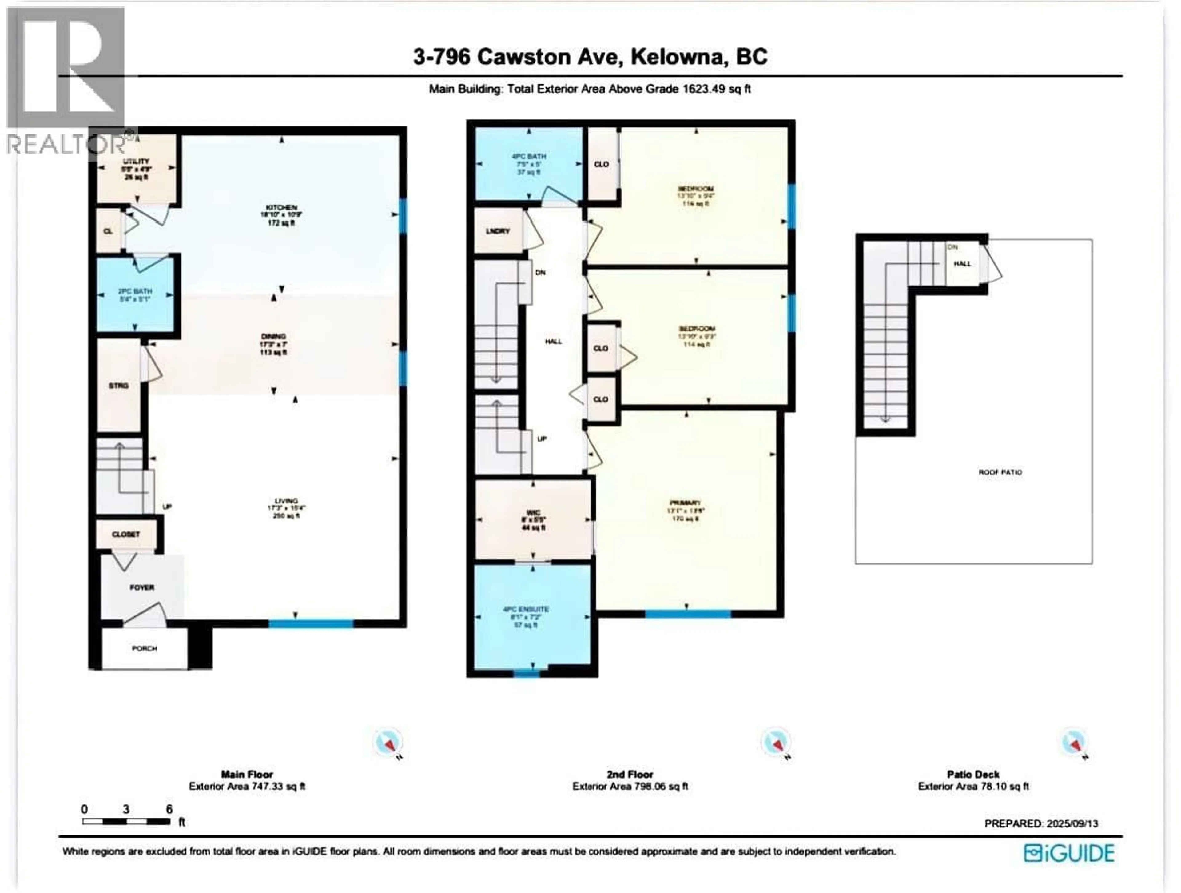 Floor plan for 3 - 796 CAWSTON AVENUE, Kelowna British Columbia V1Y6Z7