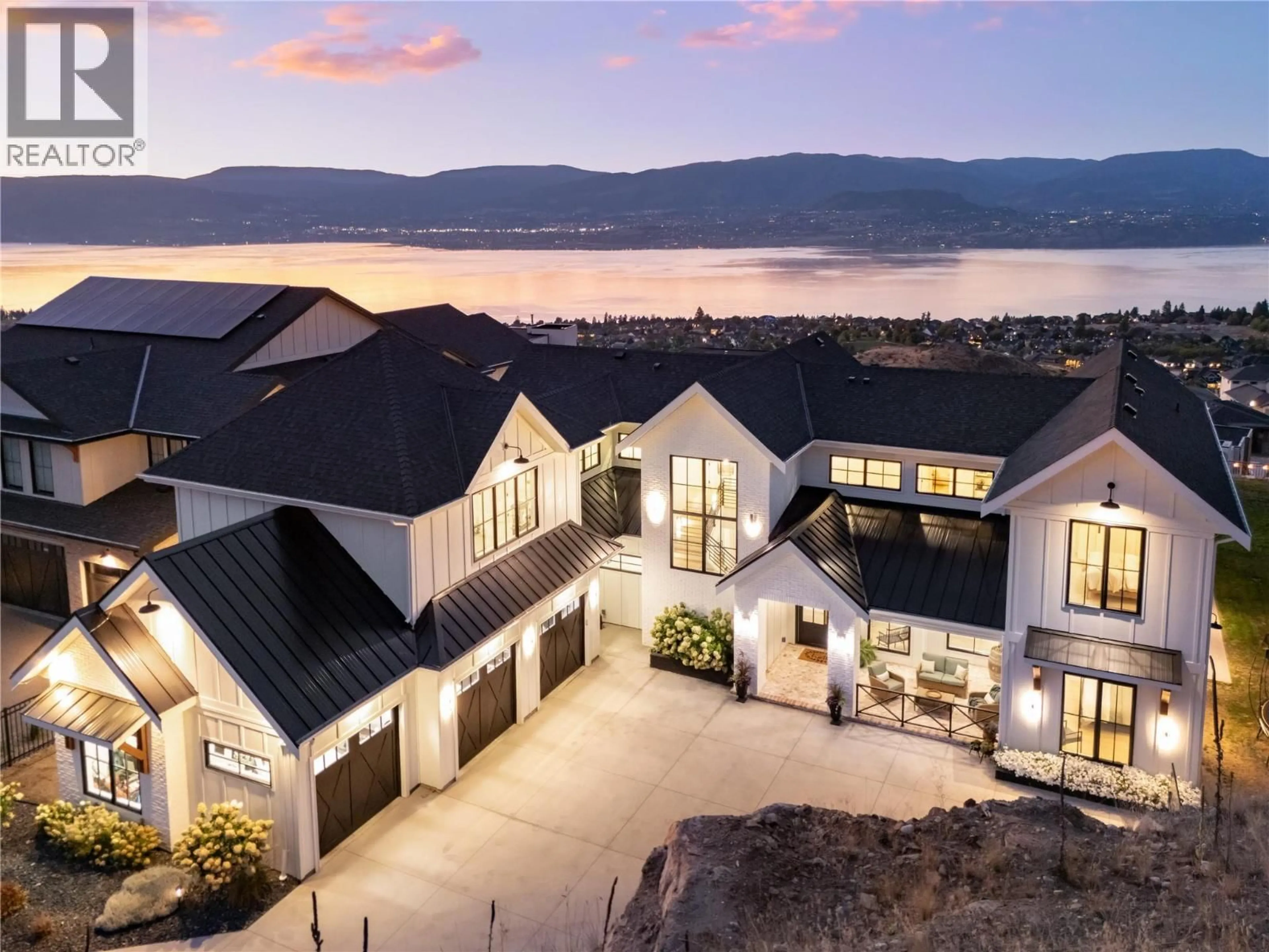 A pic from outside/outdoor area/front of a property/back of a property/a pic from drone, mountain view for 5635 UPPER MISSION COURT, Kelowna British Columbia V1W0C5