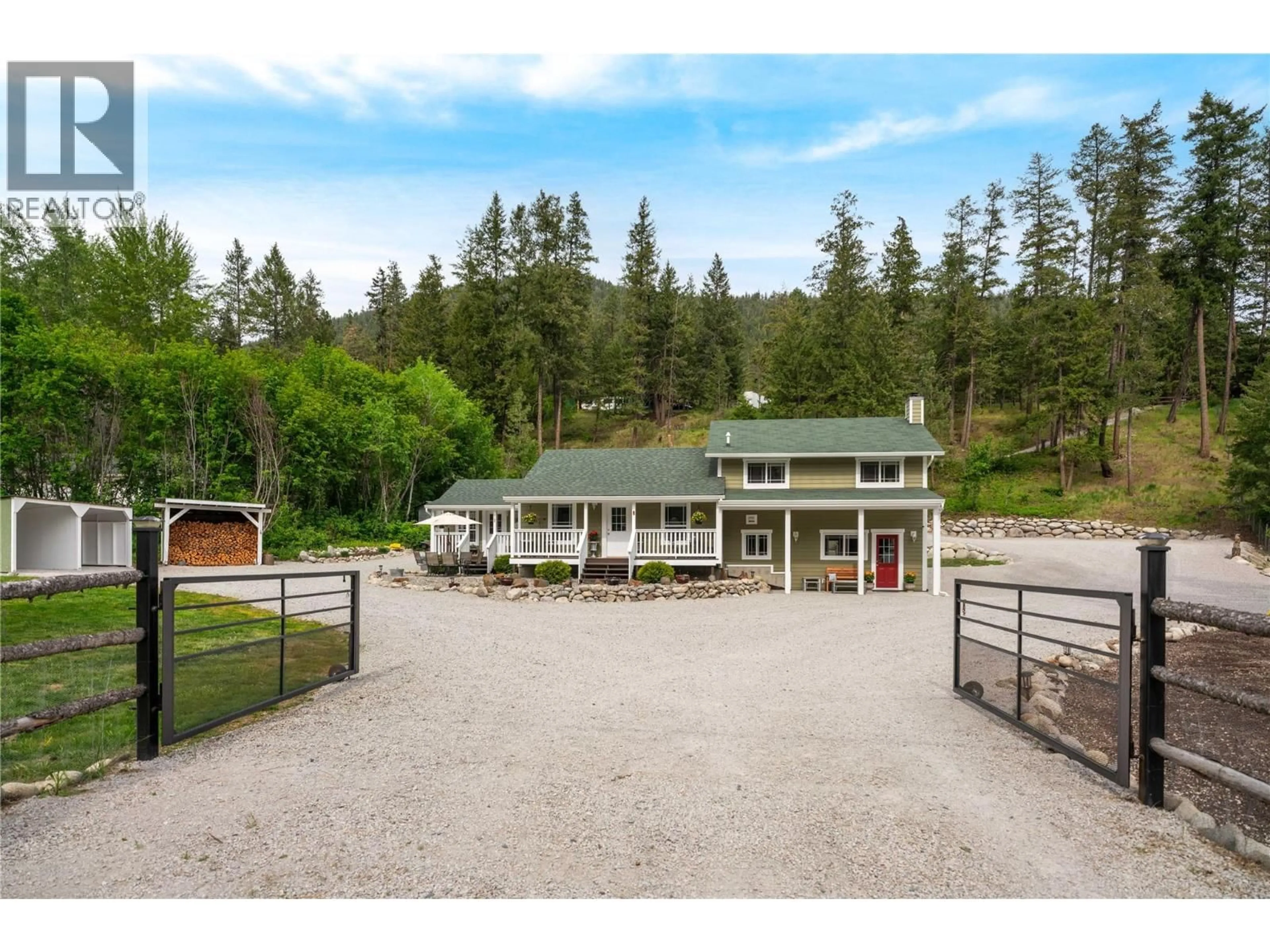A pic from outside/outdoor area/front of a property/back of a property/a pic from drone, unknown for 4635 TREPANIER ROAD, Peachland British Columbia V0H1X3