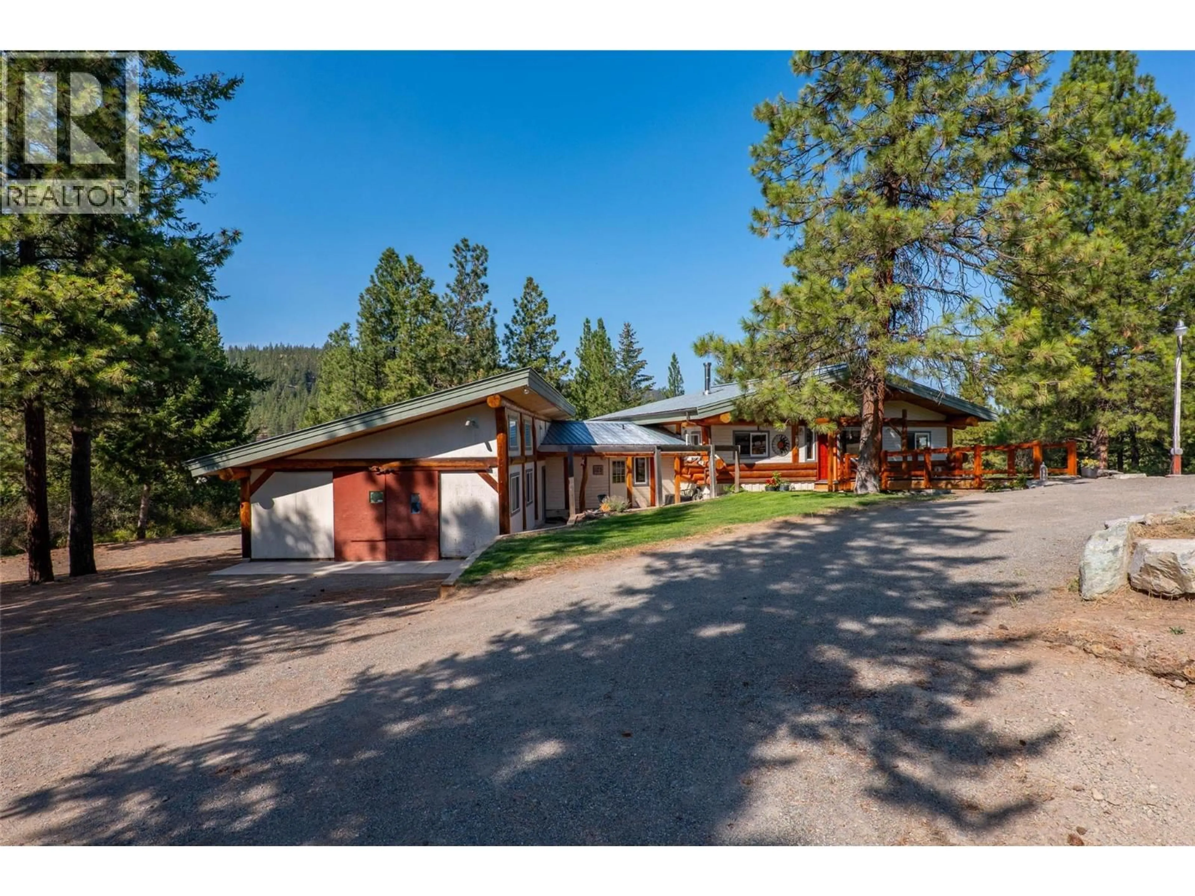 A pic from outside/outdoor area/front of a property/back of a property/a pic from drone, mountain view for 129 COLDWATER ROAD, Merritt British Columbia V1K1B8