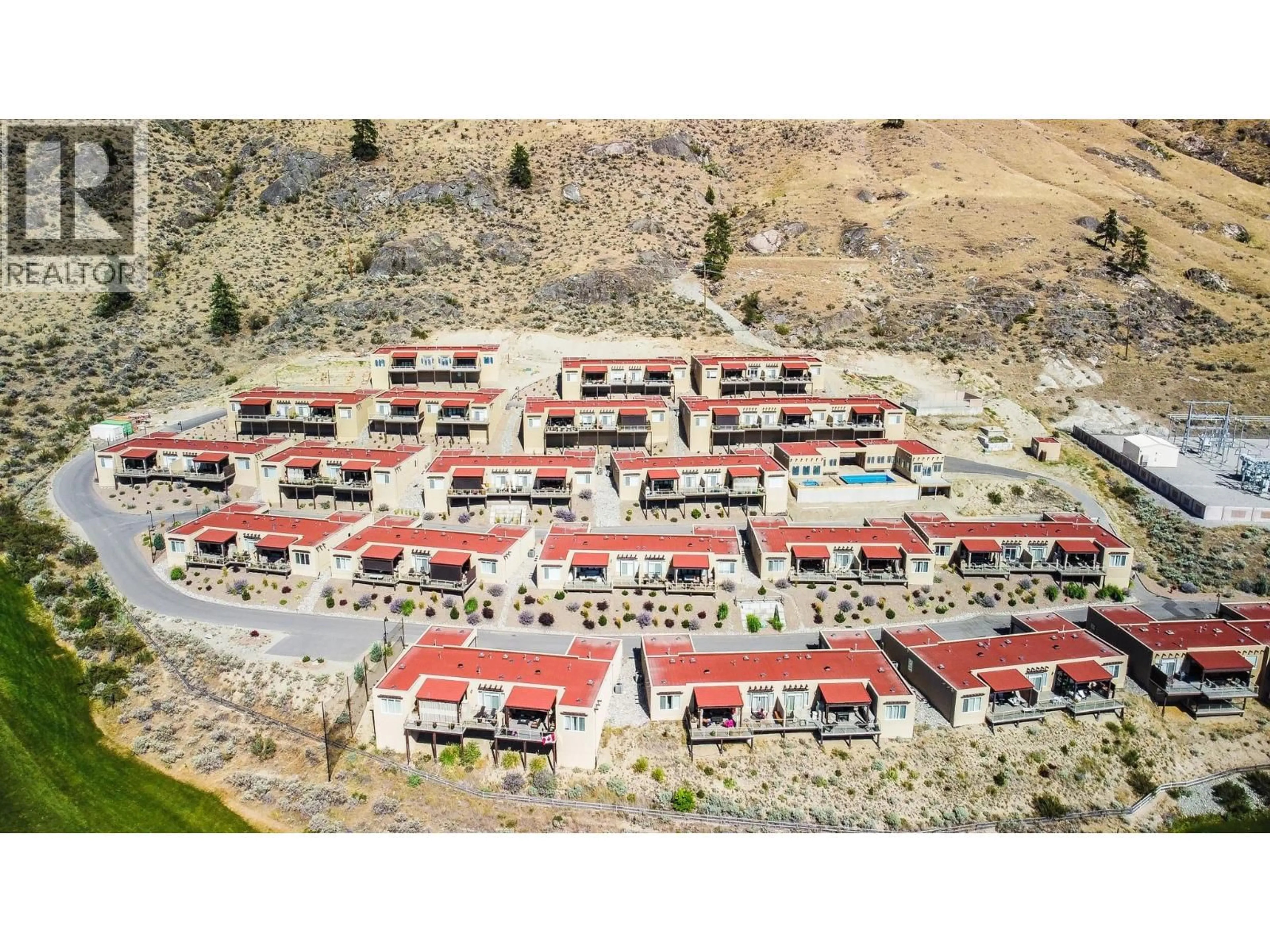 A pic from outside/outdoor area/front of a property/back of a property/a pic from drone, mountain view for 25 - 2000 VALLEYVIEW DRIVE, Osoyoos British Columbia V0H1V6