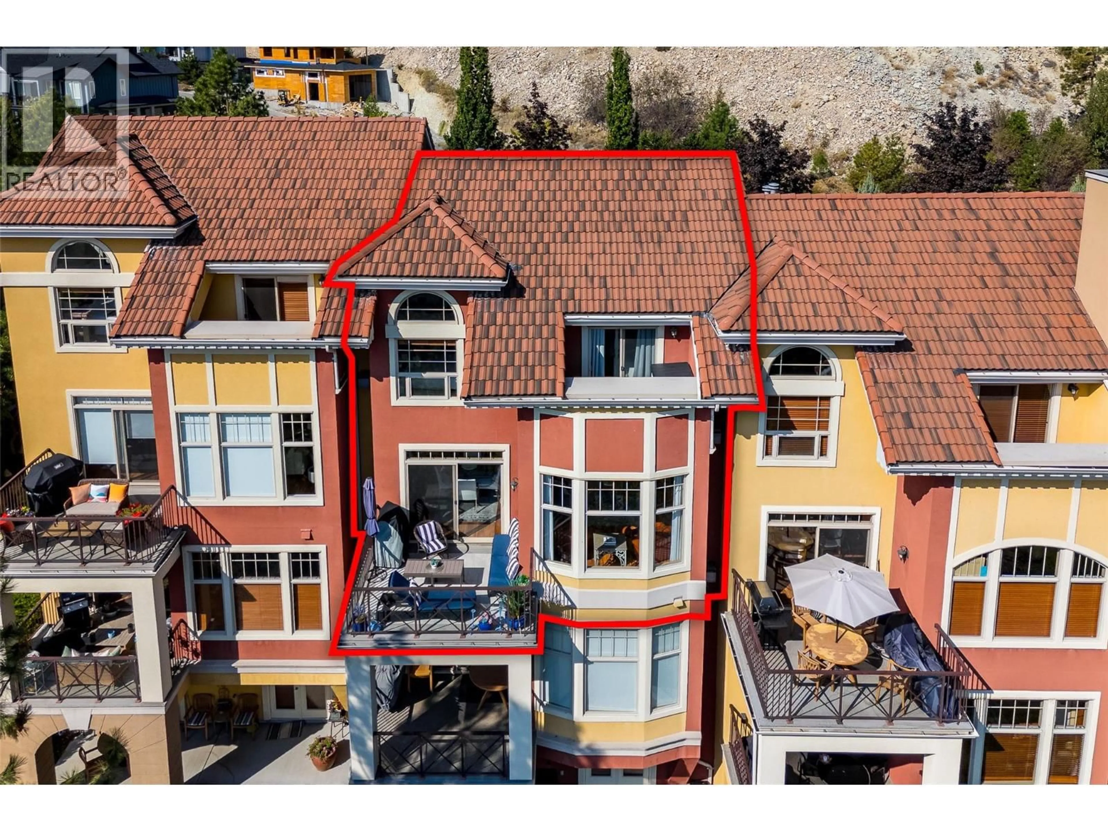 A pic from outside/outdoor area/front of a property/back of a property/a pic from drone, city buildings view from balcony for 216 - 1795 COUNTRY CLUB DRIVE, Kelowna British Columbia V1Y9K8