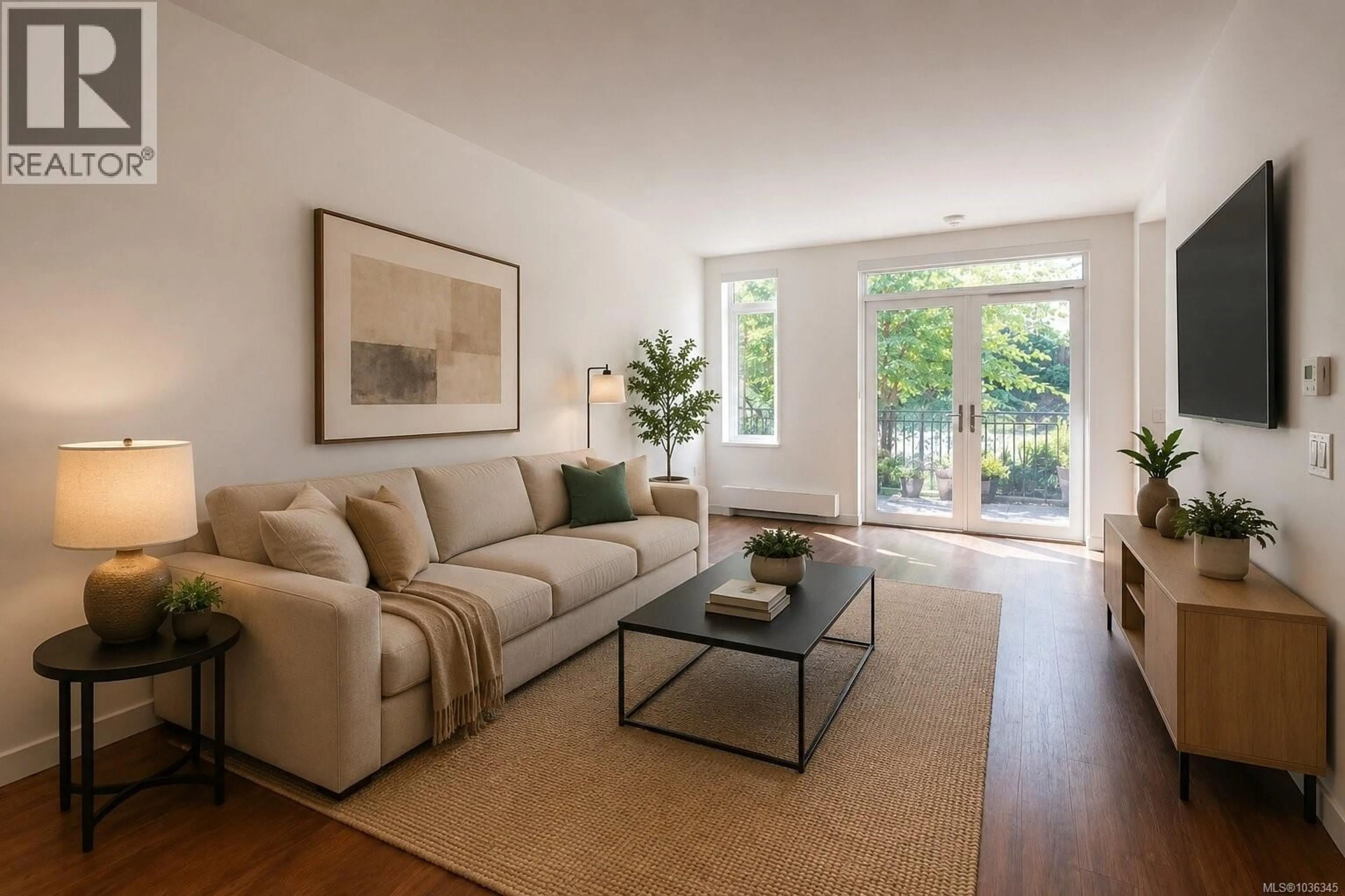 Living room with furniture, unknown for 108 - 369 TYEE ROAD, Victoria British Columbia V9A0B6