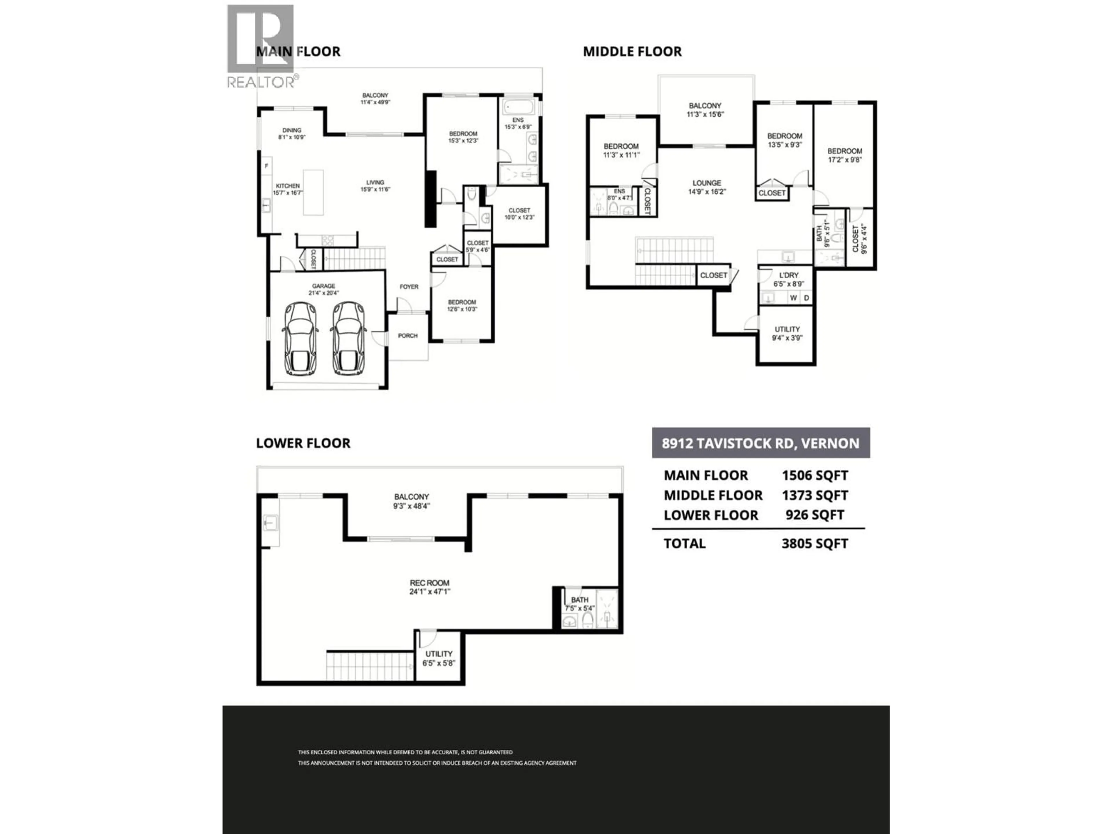 Floor plan for 8912 TAVISTOCK ROAD, Vernon British Columbia V1H2L4