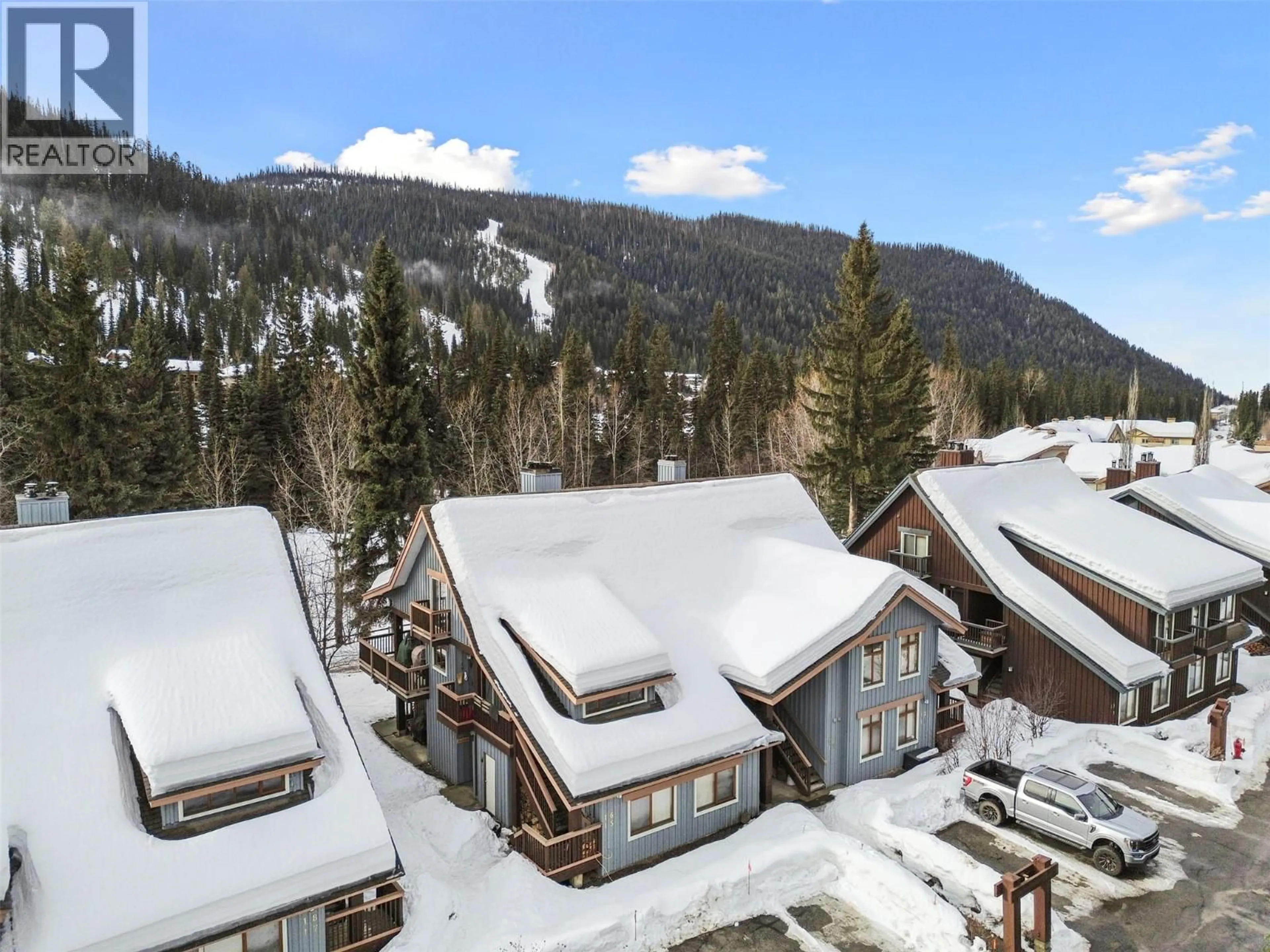 A pic from outside/outdoor area/front of a property/back of a property/a pic from drone, mountain view for 15 - 2140 SUN PEAKS ROAD, Sun Peaks British Columbia V0E5N0