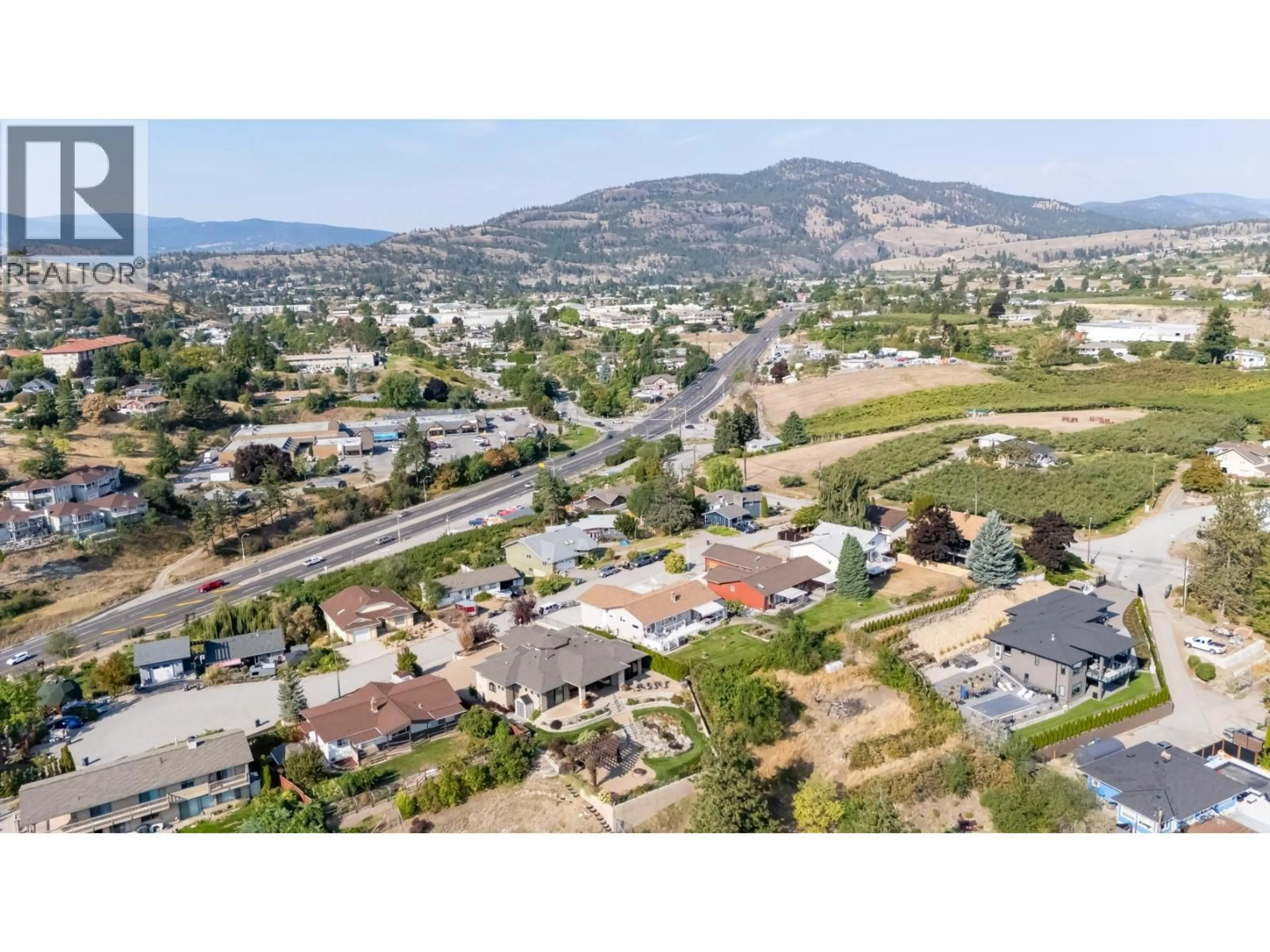 A pic from outside/outdoor area/front of a property/back of a property/a pic from drone, mountain view for 13391 MCCLURE PLACE, Summerland British Columbia V0H1Z1