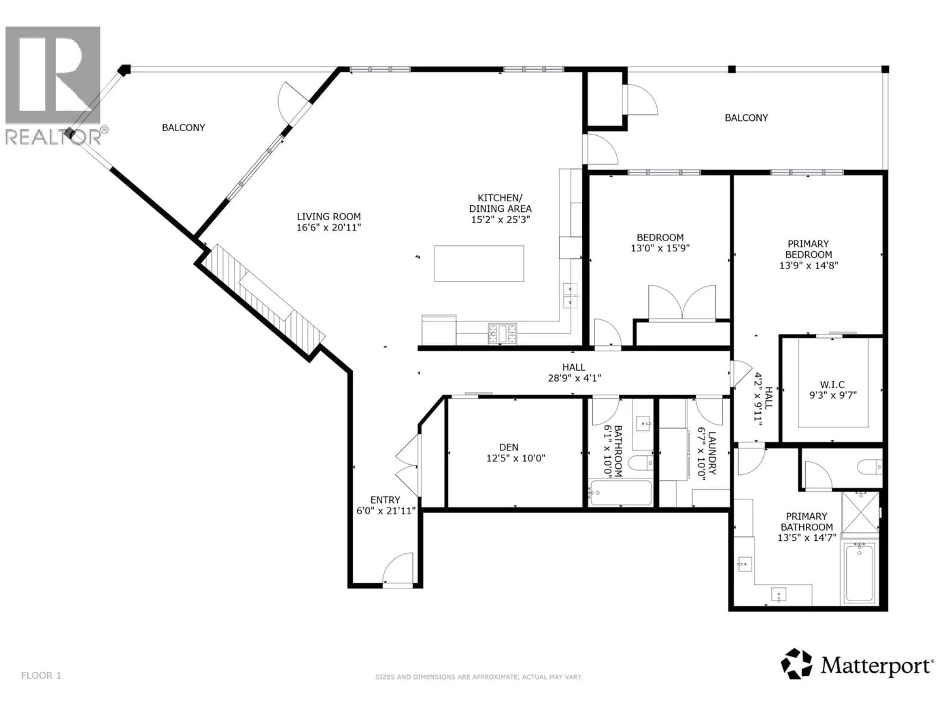 Floor plan for 402 - 529 TRUSWELL ROAD, Kelowna British Columbia V1W3K7