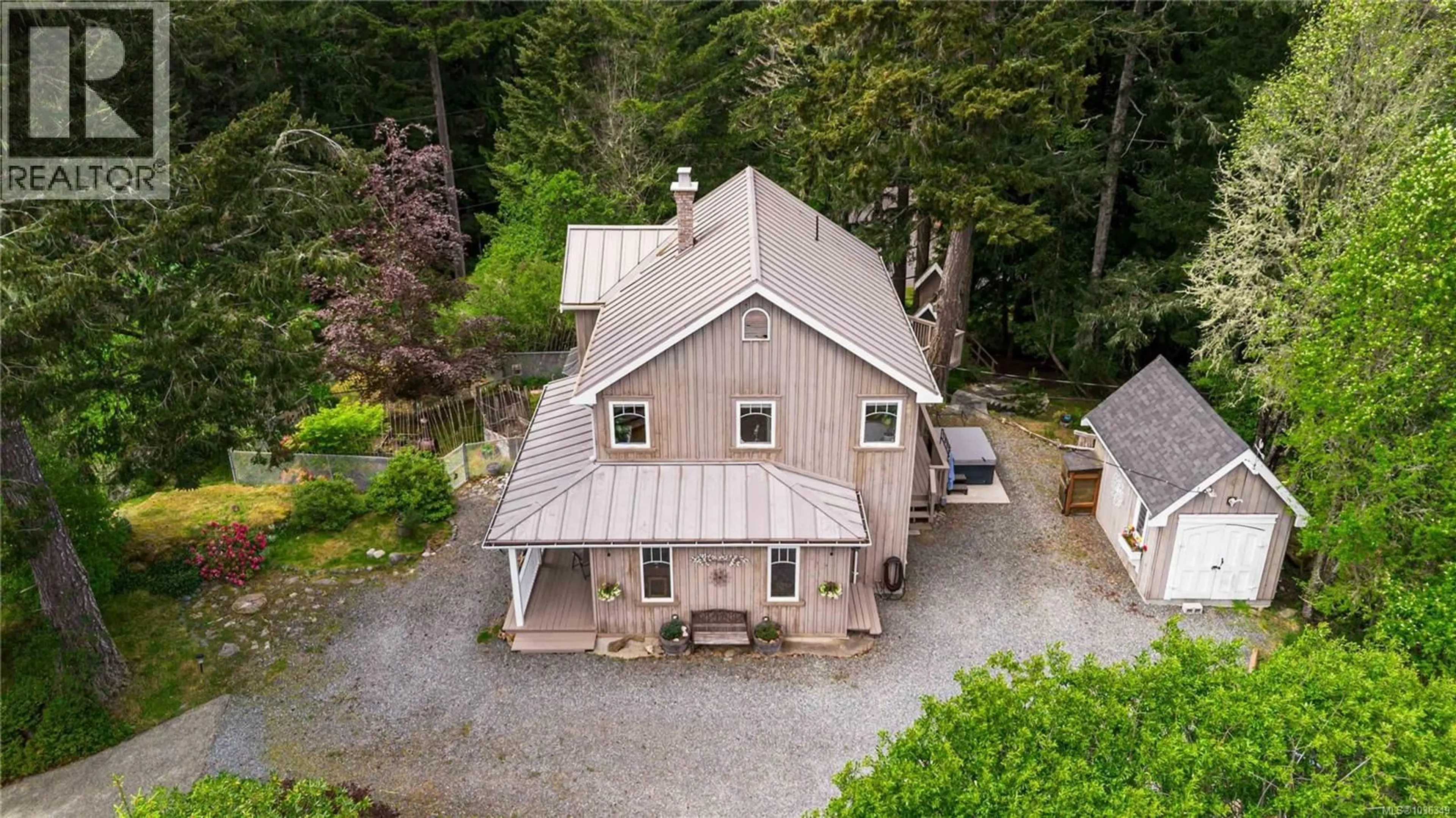 A pic from outside/outdoor area/front of a property/back of a property/a pic from drone, street for 2193 FIRWOOD PLACE, Sooke British Columbia V9Z0N2
