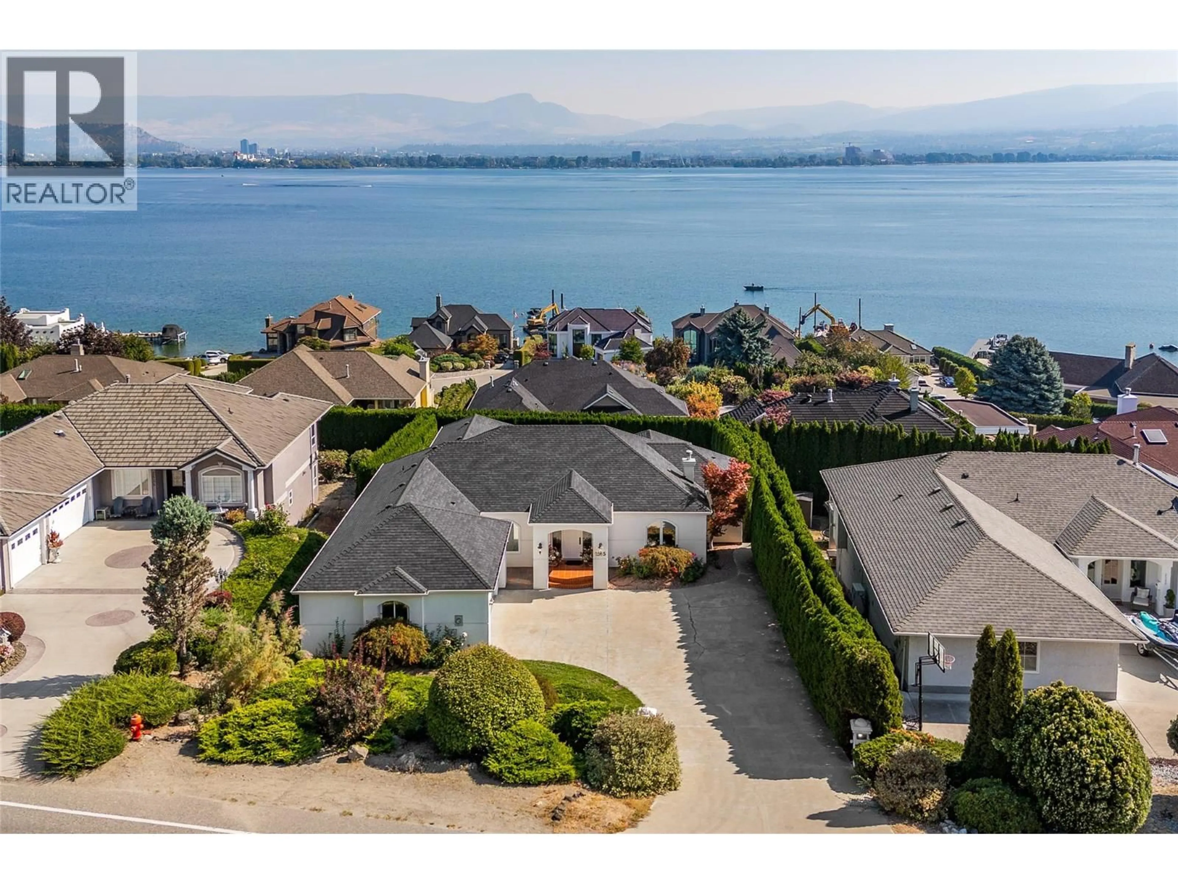 A pic from outside/outdoor area/front of a property/back of a property/a pic from drone, water/lake/river/ocean view for 2545 CAMPBELL ROAD, West Kelowna British Columbia V1Z1S9